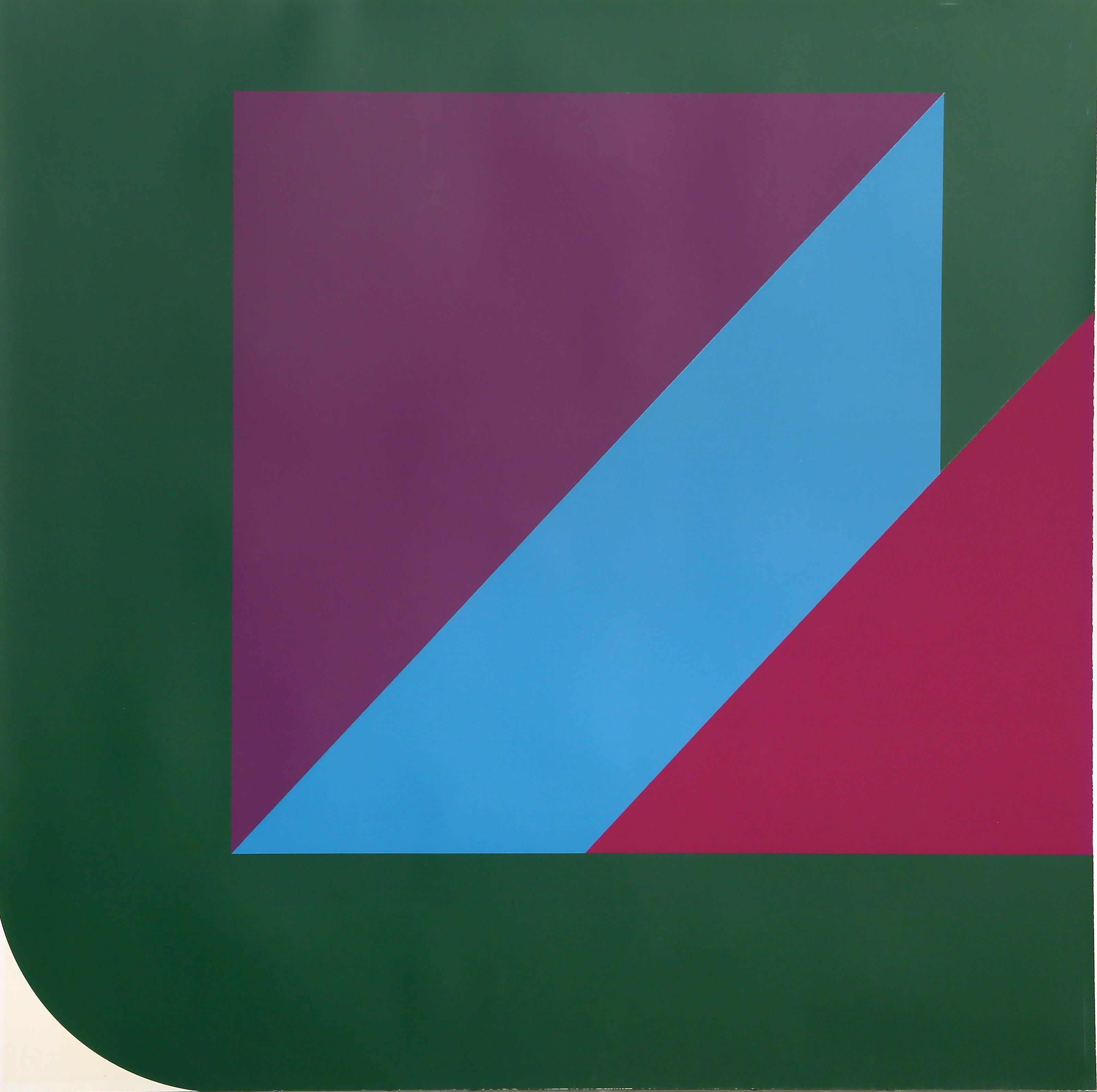 George Karl Pfahler Abstract Print - Ost-West Transit IV, Abstract Geometric Screenprint by Georg Karl Pfahler