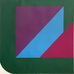 Ost-West Transit IV, Abstract Geometric Screenprint by Georg Karl Pfahler