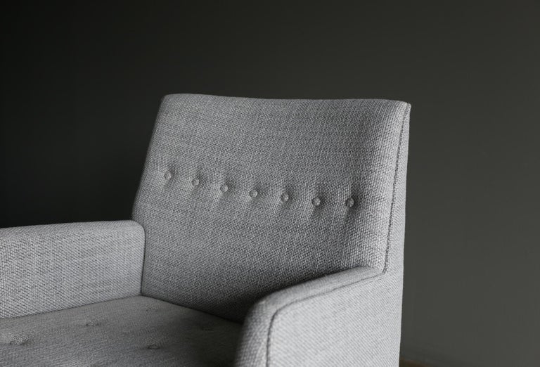 Fabric George Kasparian Lounge Chair & Ottoman, 1969