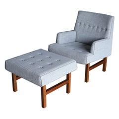 Fauteuil de salon et pouf de George Kasparian, 1969