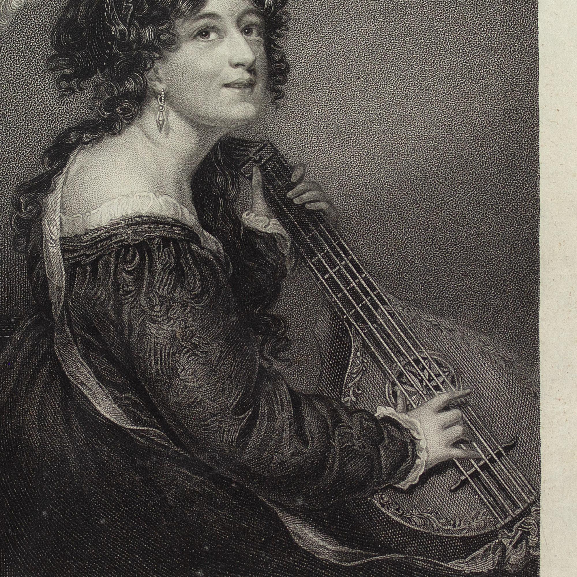 George Kellaway After Thomas Stewardson, Lady In Costume Playing The Mandolin 4