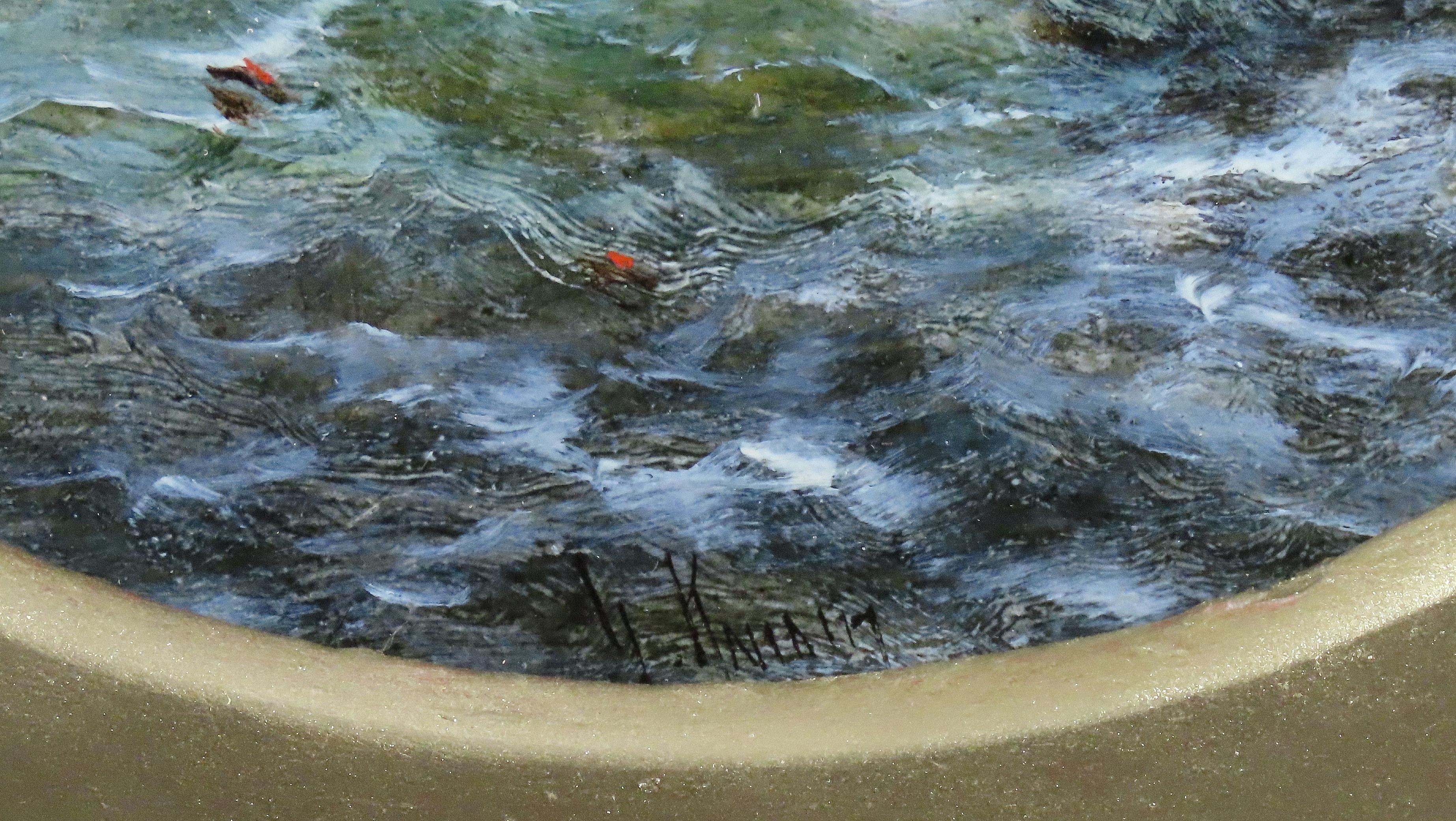 Ein Satz von vier Original-Ölen auf Karton von George Knight, 