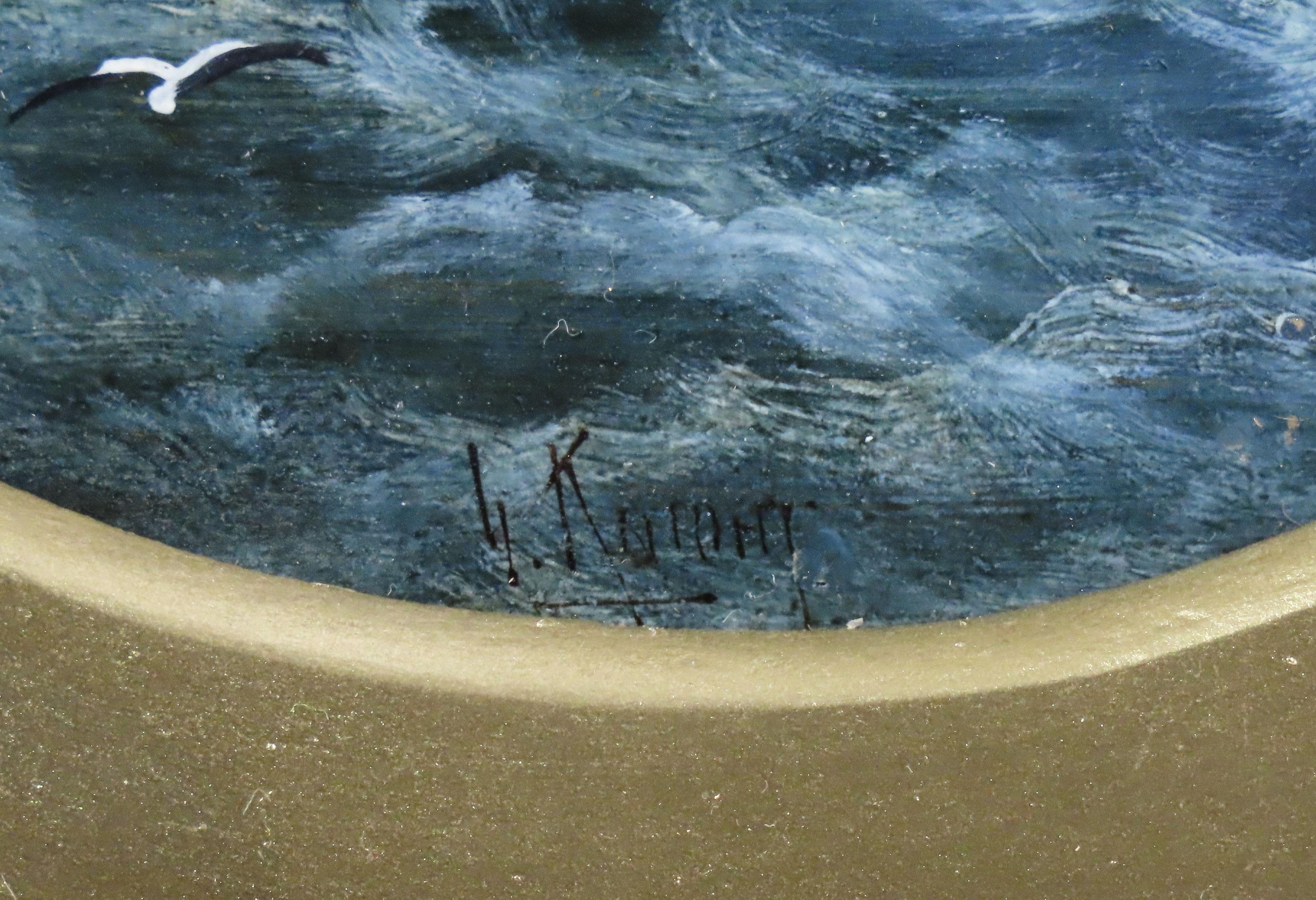 Ein Satz von vier Original-Ölen auf Karton von George Knight, 