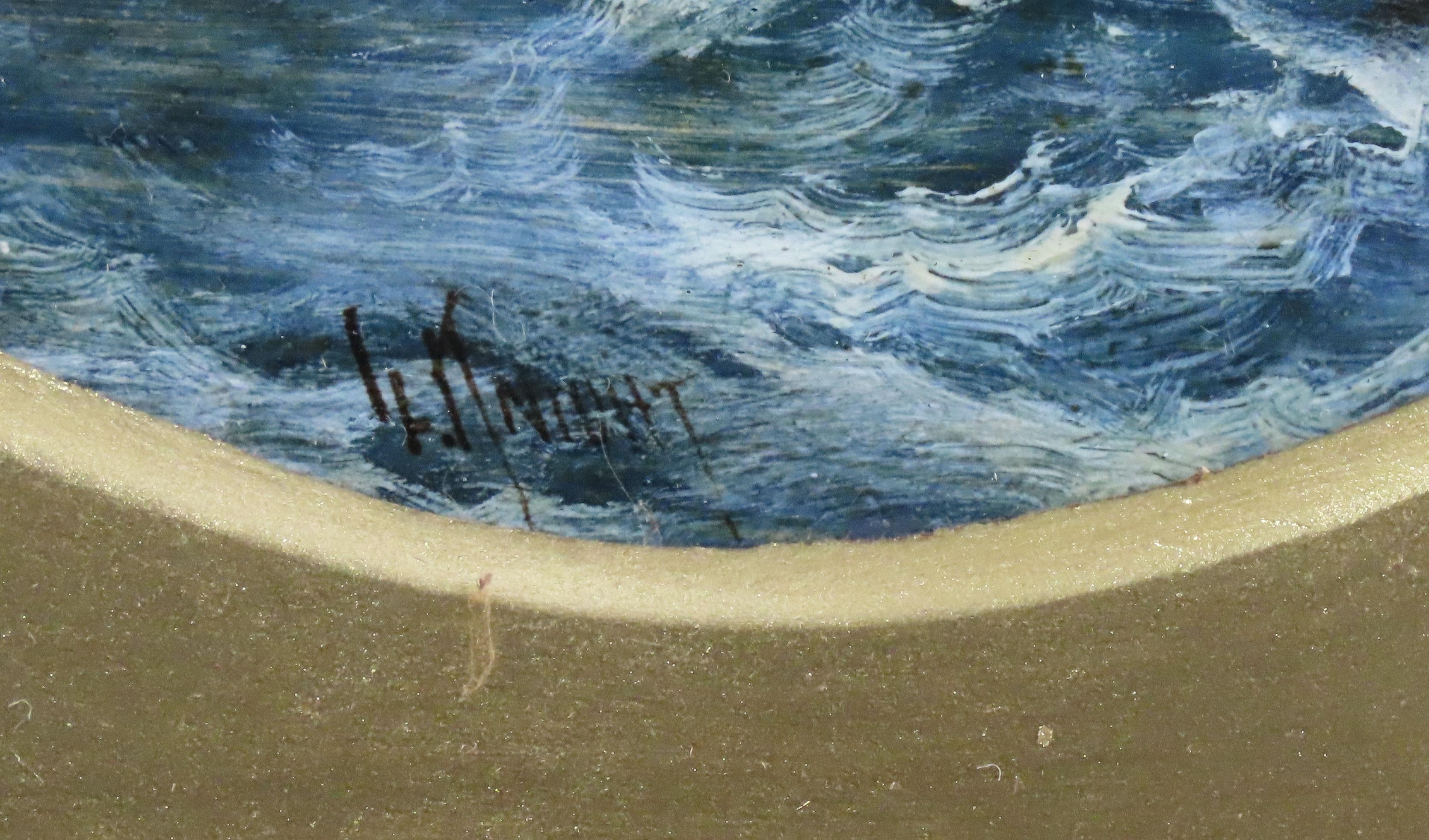 Ein Satz von vier Original-Ölen auf Karton von George Knight, 