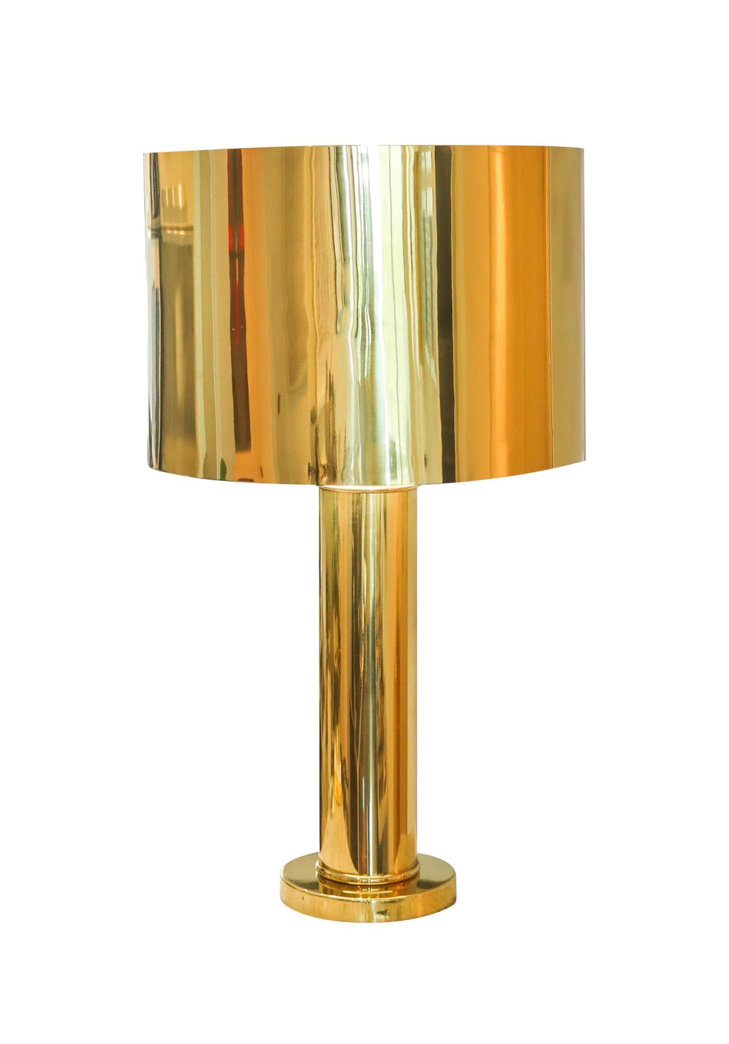 Table desk lamp designed by George Kovacs.

An exceptional, monumental and oversized desk-table lamp, created in America at the ateliers of George Kovacs, back in the 1960-1970. This large lamp is vintage and has been designed with modernist sleek