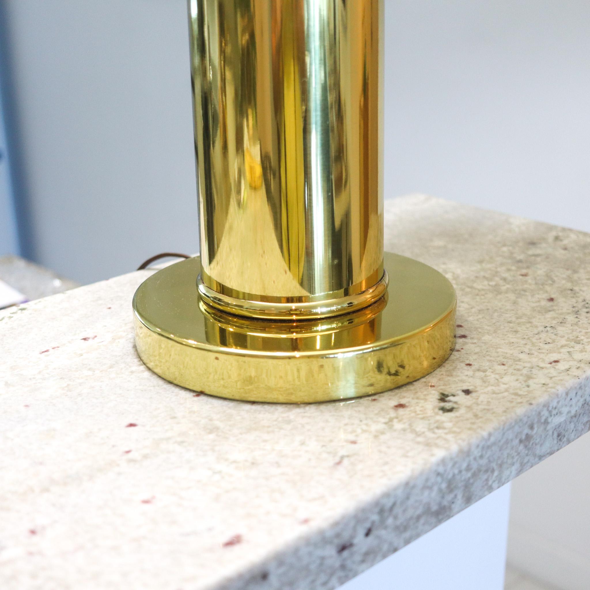 Mid-Century Modern George Kovacs 1960 Mid Century Modern Large Desk-Table Lamp In Polished Brass For Sale