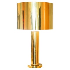 Retro George Kovacs 1960 Mid Century Modern Large Desk-Table Lamp In Polished Brass