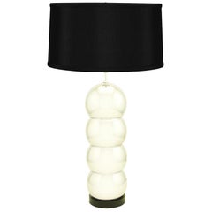 George Kovacs Attr. Stacked Chrome Ball Table Lamp