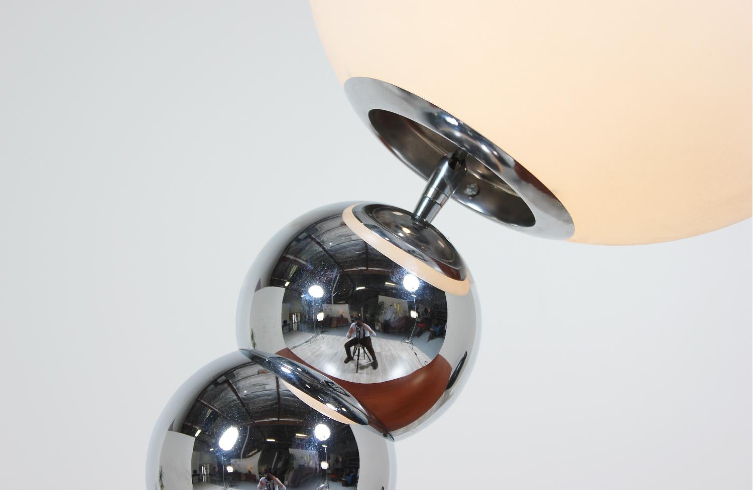 American George Kovacs Chrome Caterpillar Table Lamp
