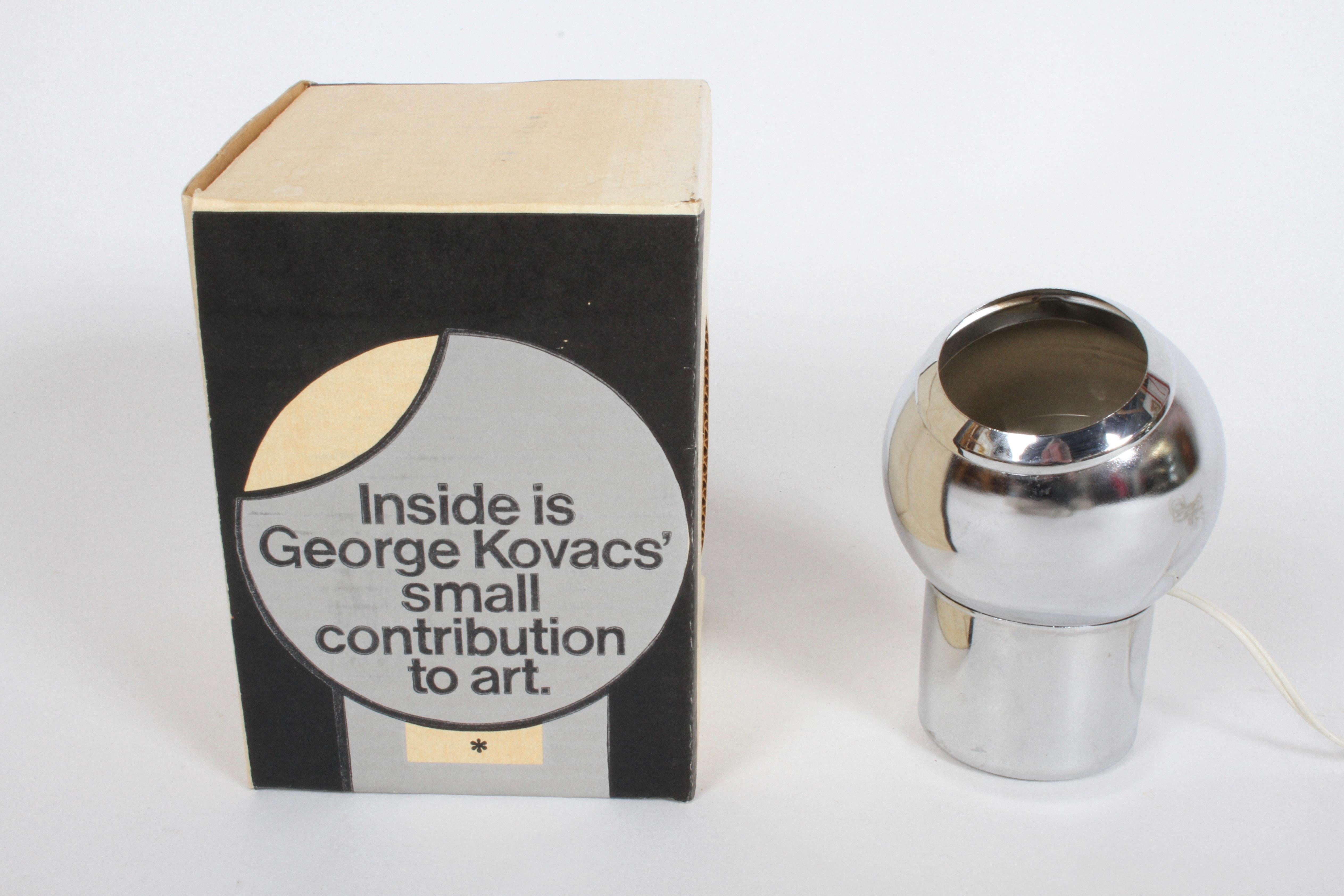 George Kovacs, Contribution to Art, 1960s Chrome Ball Art Accent Light / NOS 5