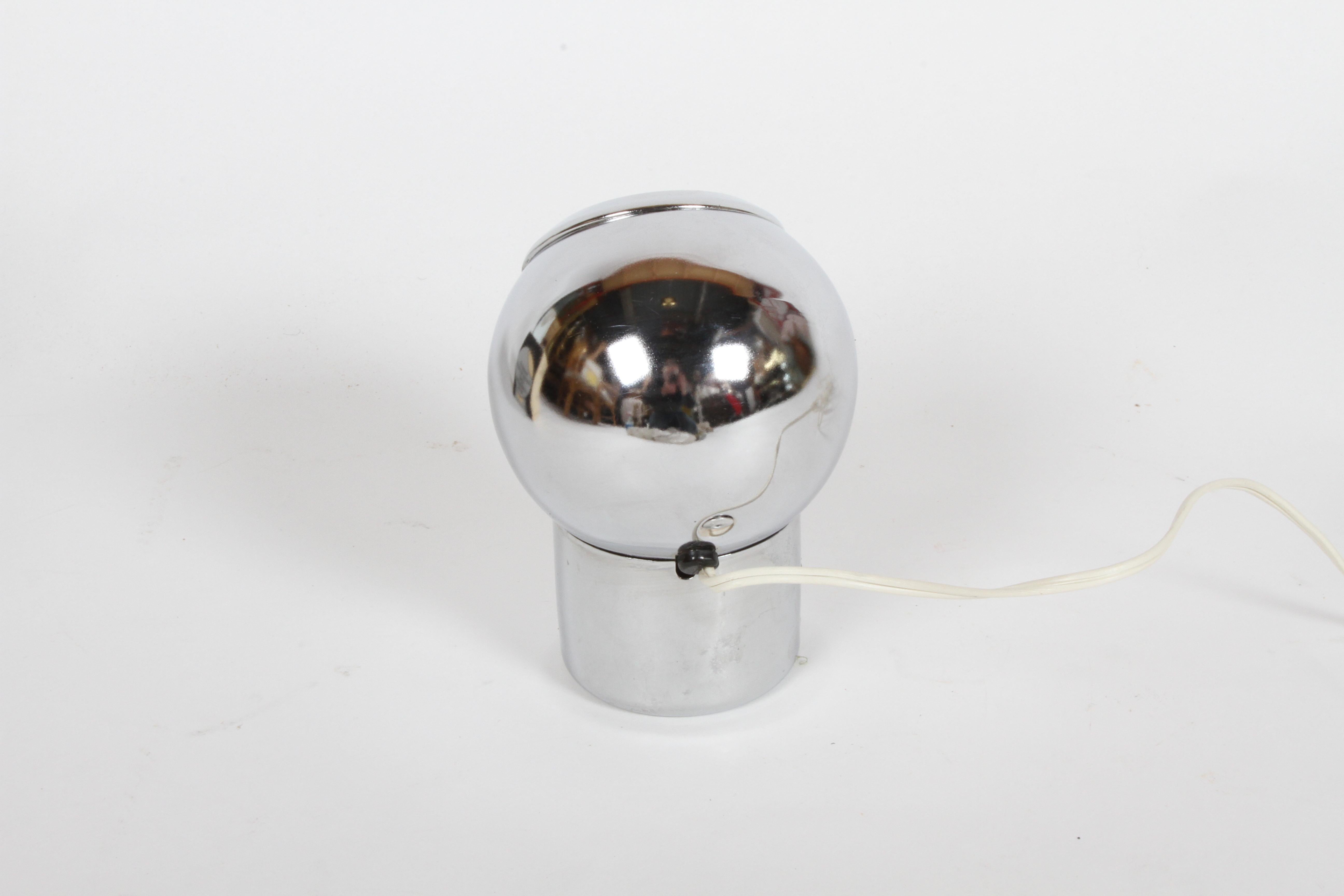 American George Kovacs, Contribution to Art, 1960s Chrome Ball Art Accent Light / NOS