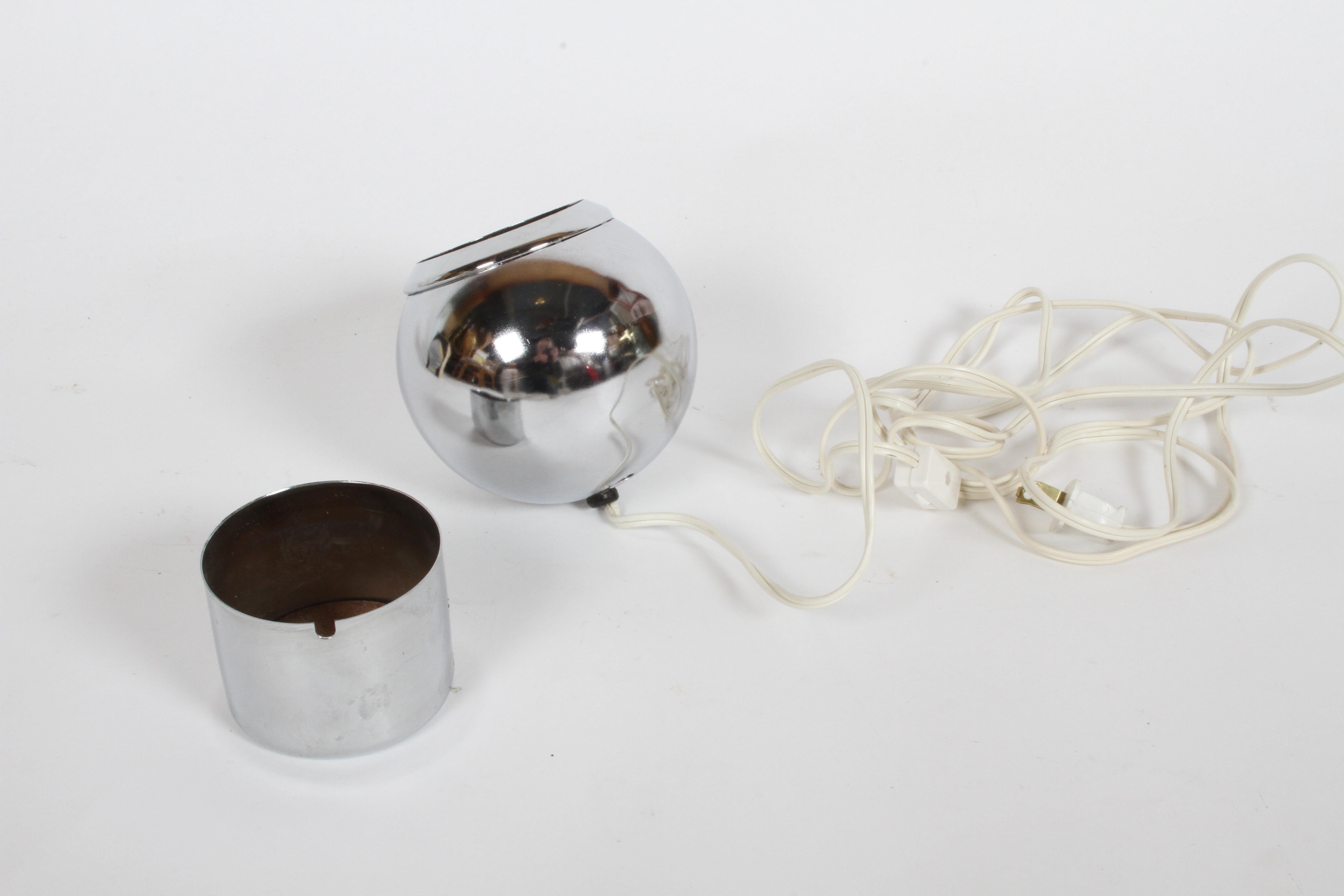 George Kovacs, Contribution to Art, 1960s Chrome Ball Art Accent Light / NOS In Excellent Condition In St. Louis, MO