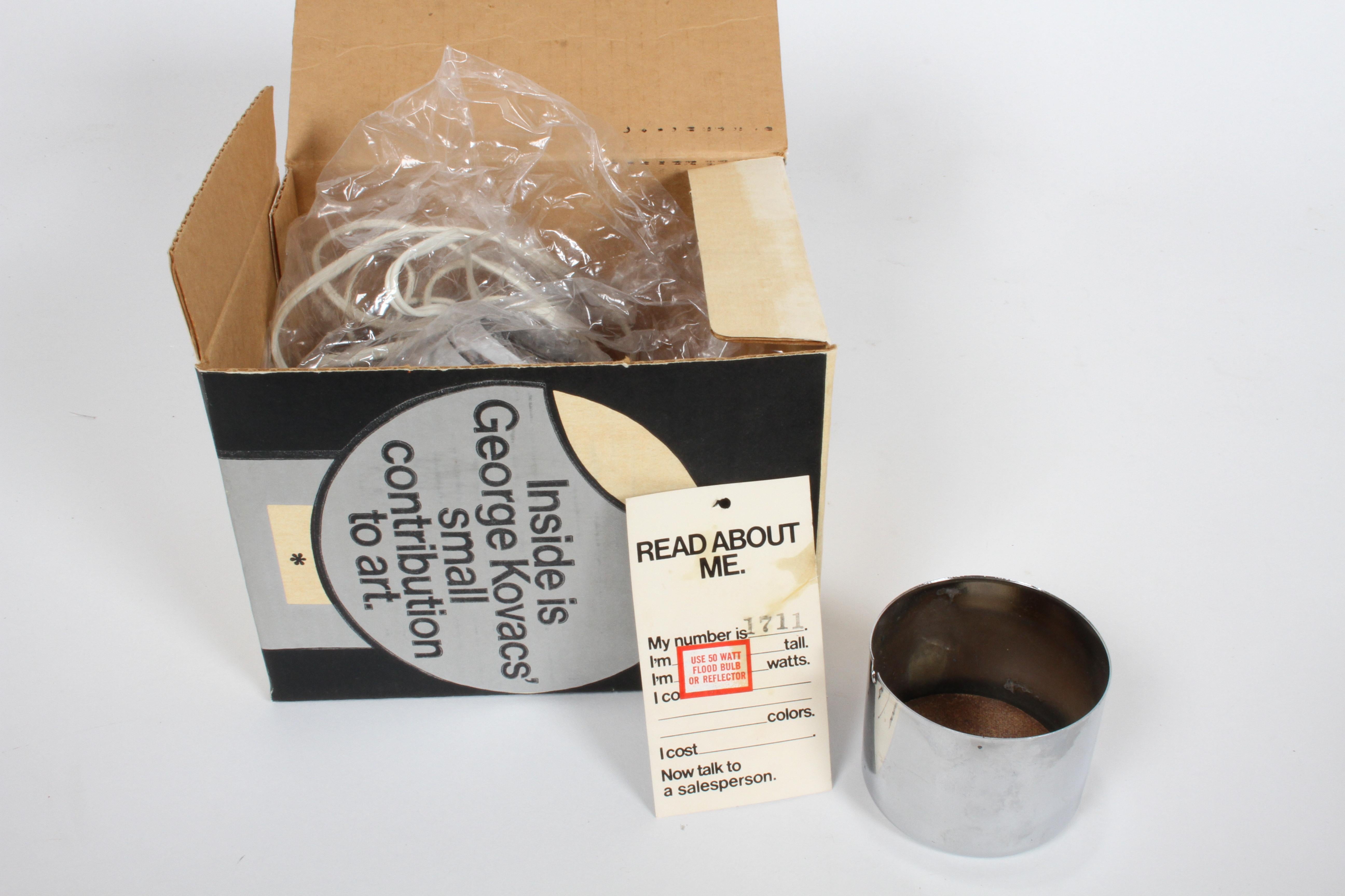 George Kovacs, Contribution to Art, 1960s Chrome Ball Art Accent Light / NOS 1