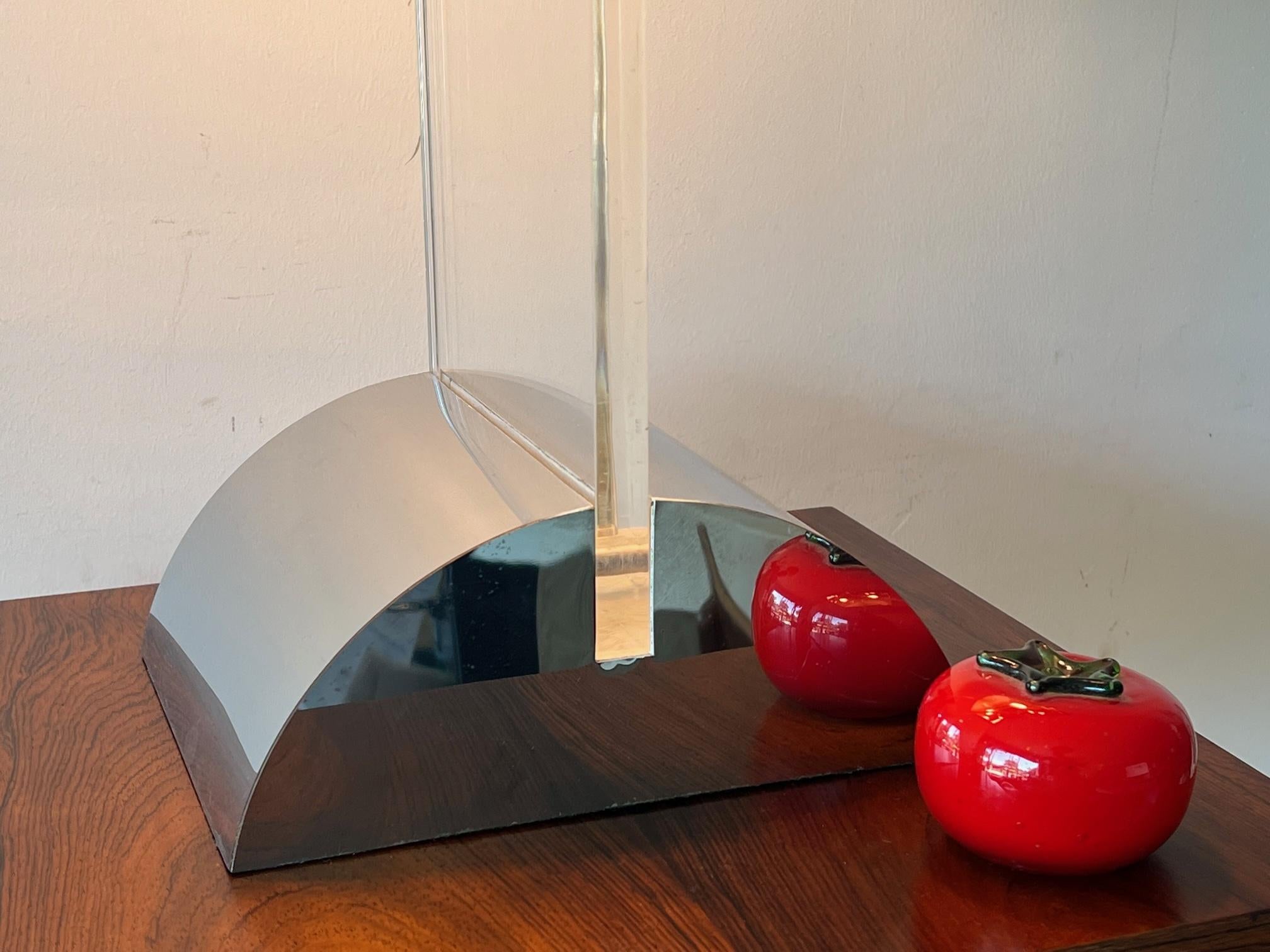 George Kovacs Lucite And Chrome Table Lamp ca' 1970's For Sale 5