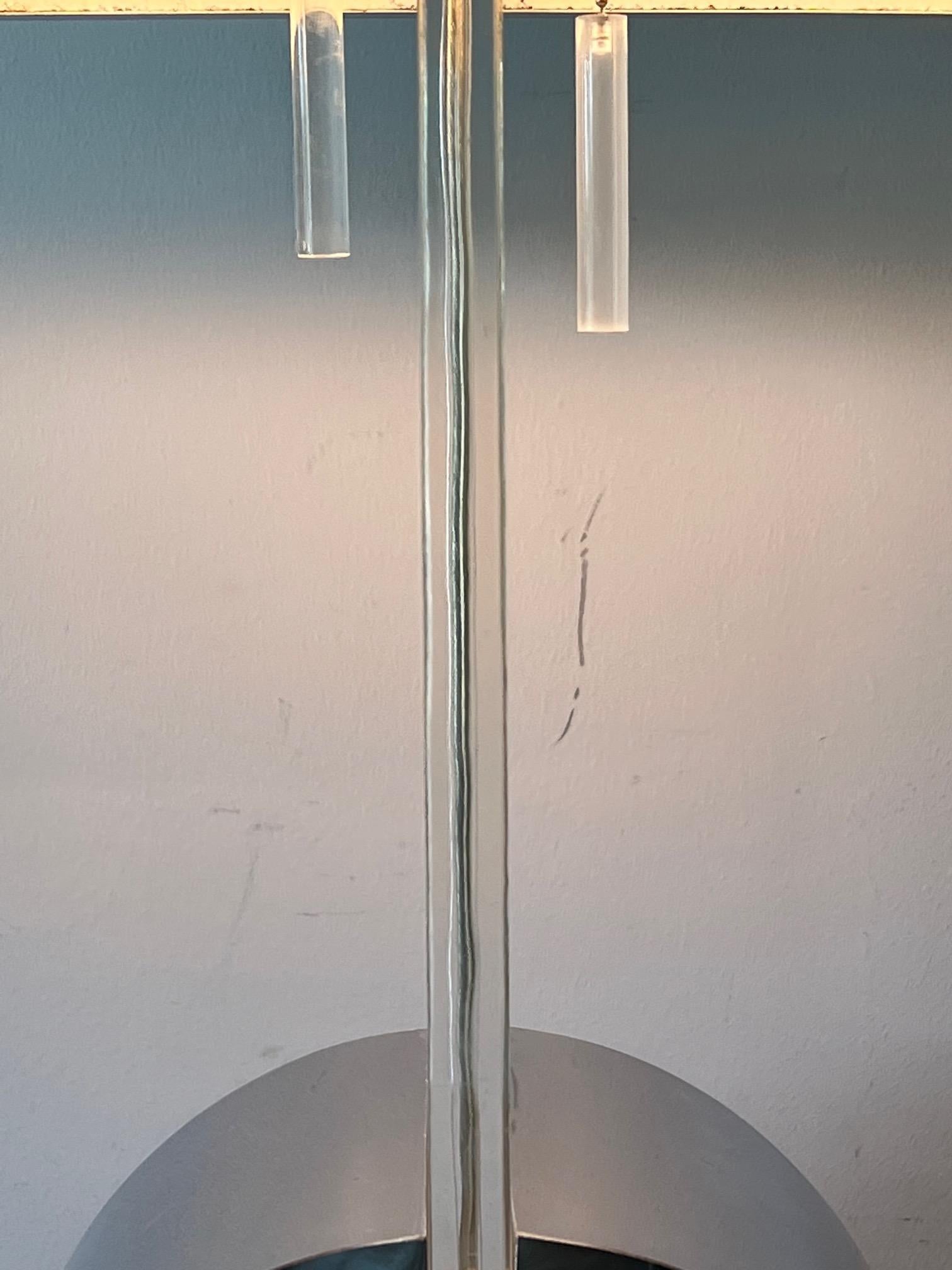Mid-Century Modern George Kovacs Lucite And Chrome Table Lamp ca' 1970's For Sale