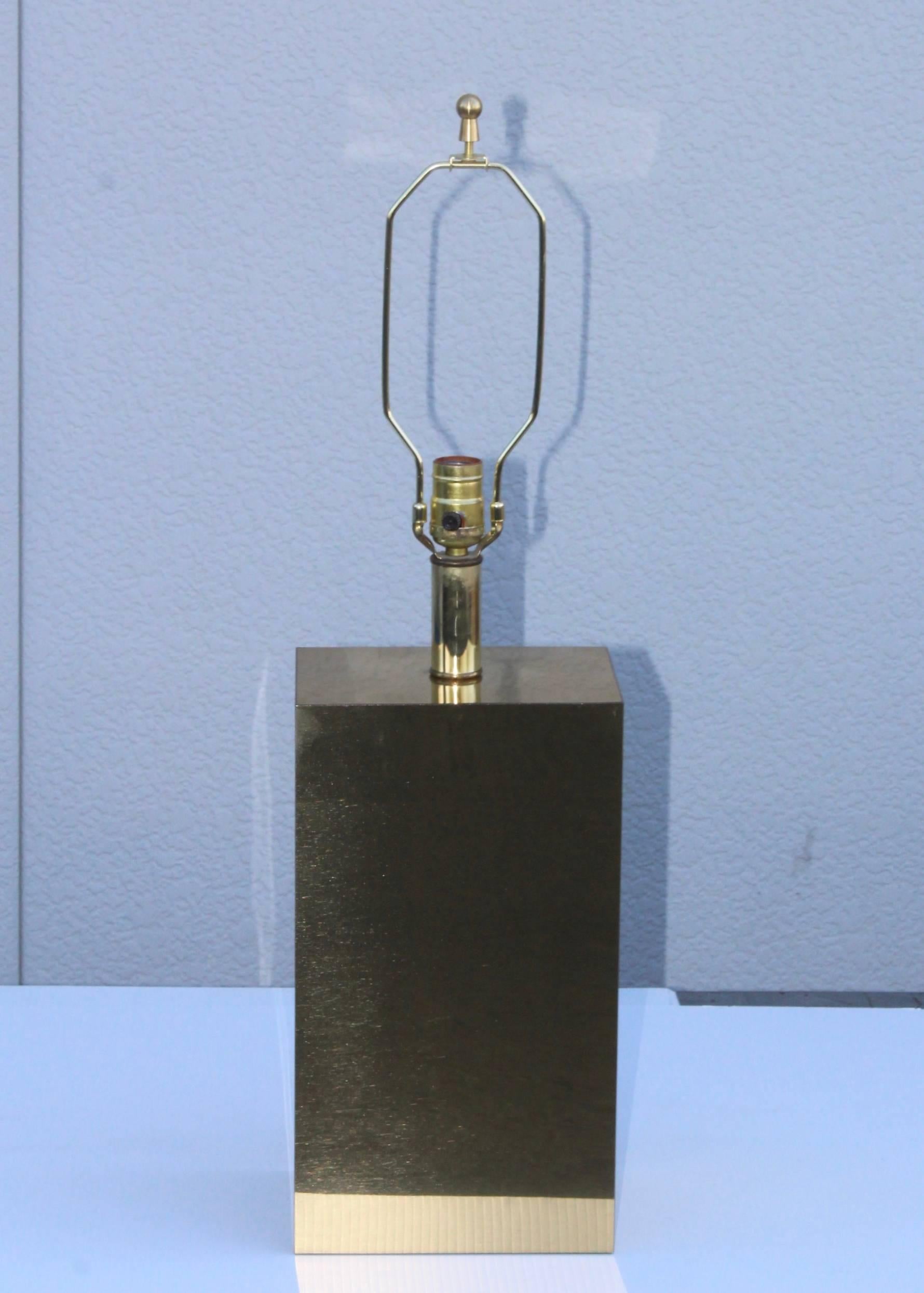 American George Kovacs Modernist Brass Table Lamp For Sale