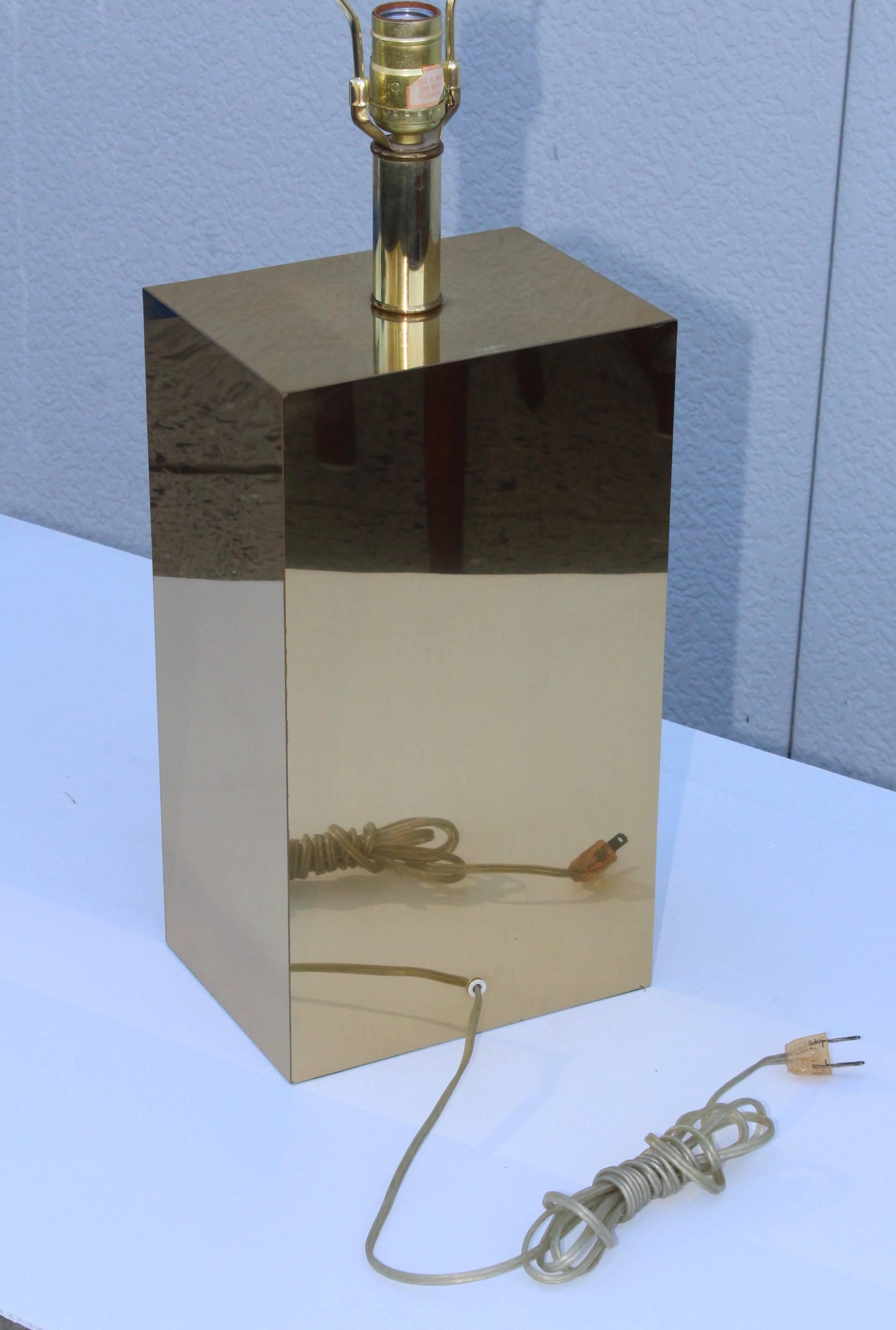 20th Century George Kovacs Modernist Brass Table Lamp For Sale