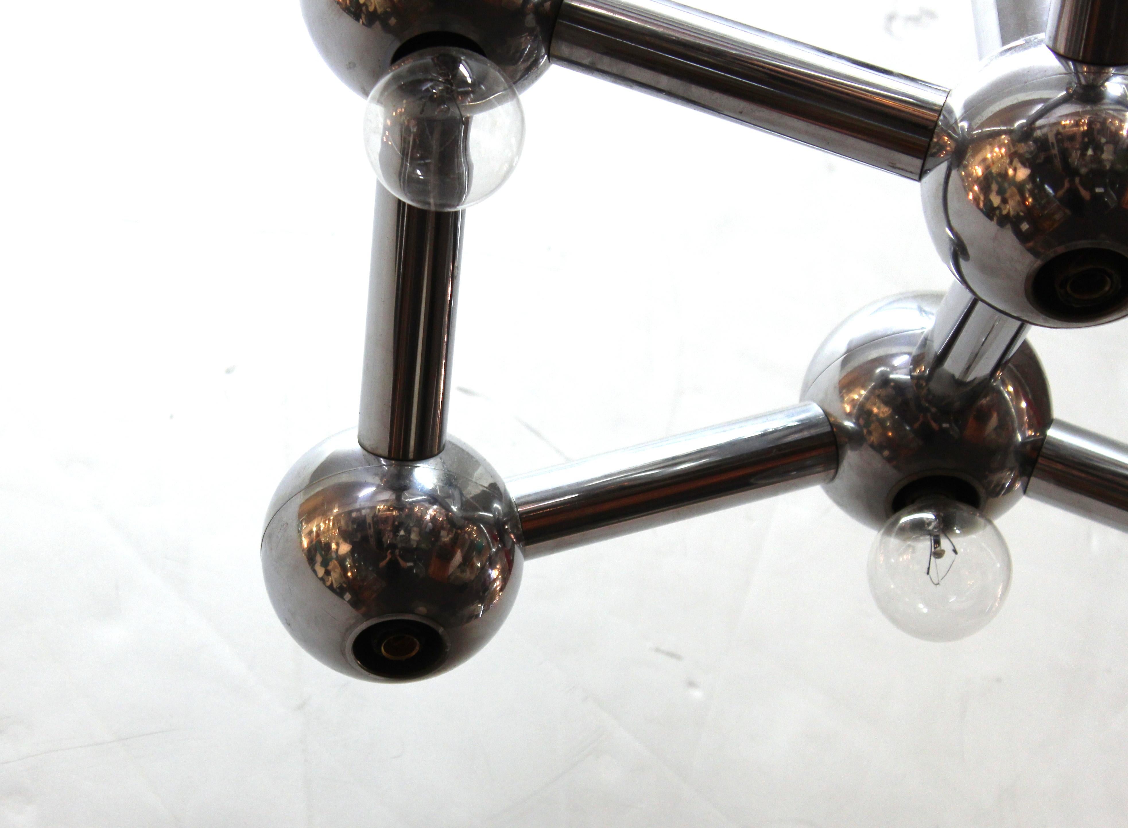George Kovacs Molecular Style Chandelier in Chrome For Sale 2