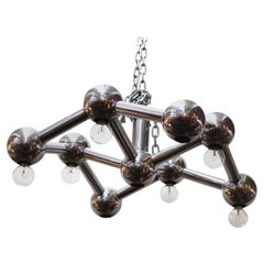 George Kovacs Molecular Style Chrome Chandelier