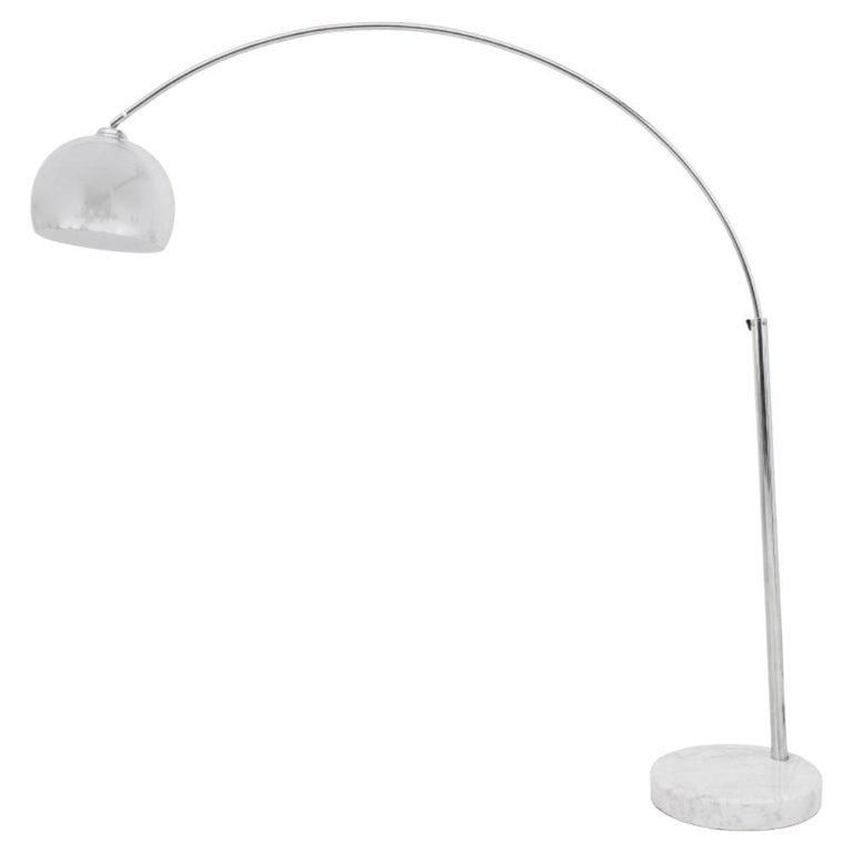 Kovacs Polished Chrome Floor Arc Lamp For Sale at 1stDibs
