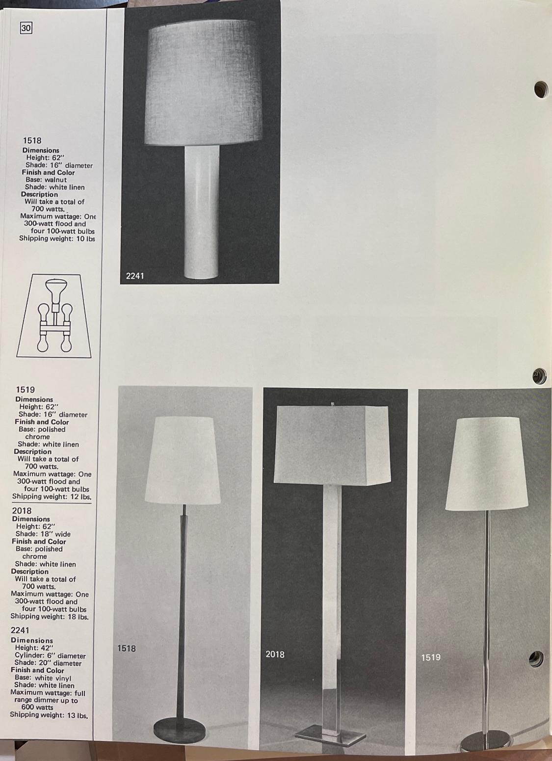 Stehlampe aus poliertem Chrom von George Kovacs im Angebot 12