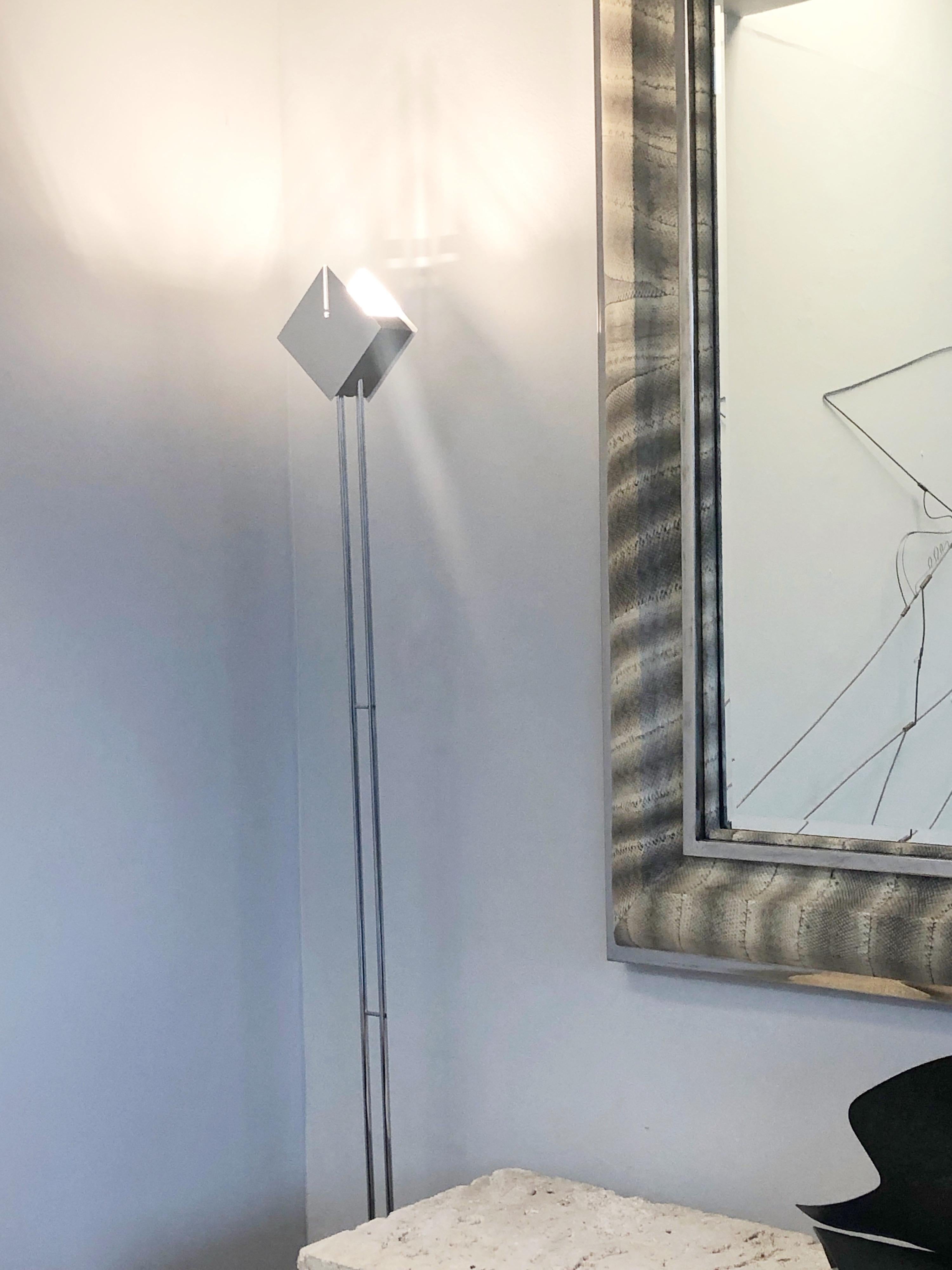 George Kovacs Post Modern Geometric Floor Lamp Sconces by Sonneman, 1987 In Good Condition In Miami, FL
