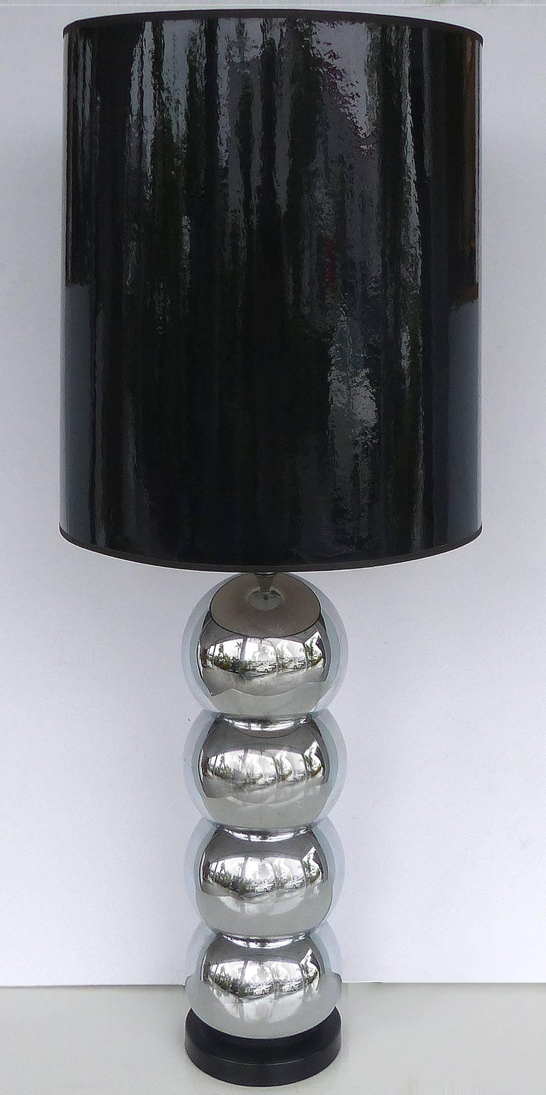 Kovacs Stacked Ball Table Lamps with Gloss Shades, Pair at 1stDibs