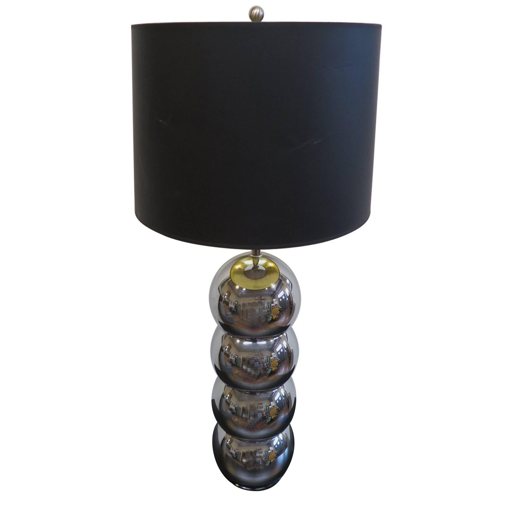 George Kovacs Stacked Chrome Sphere Lamp