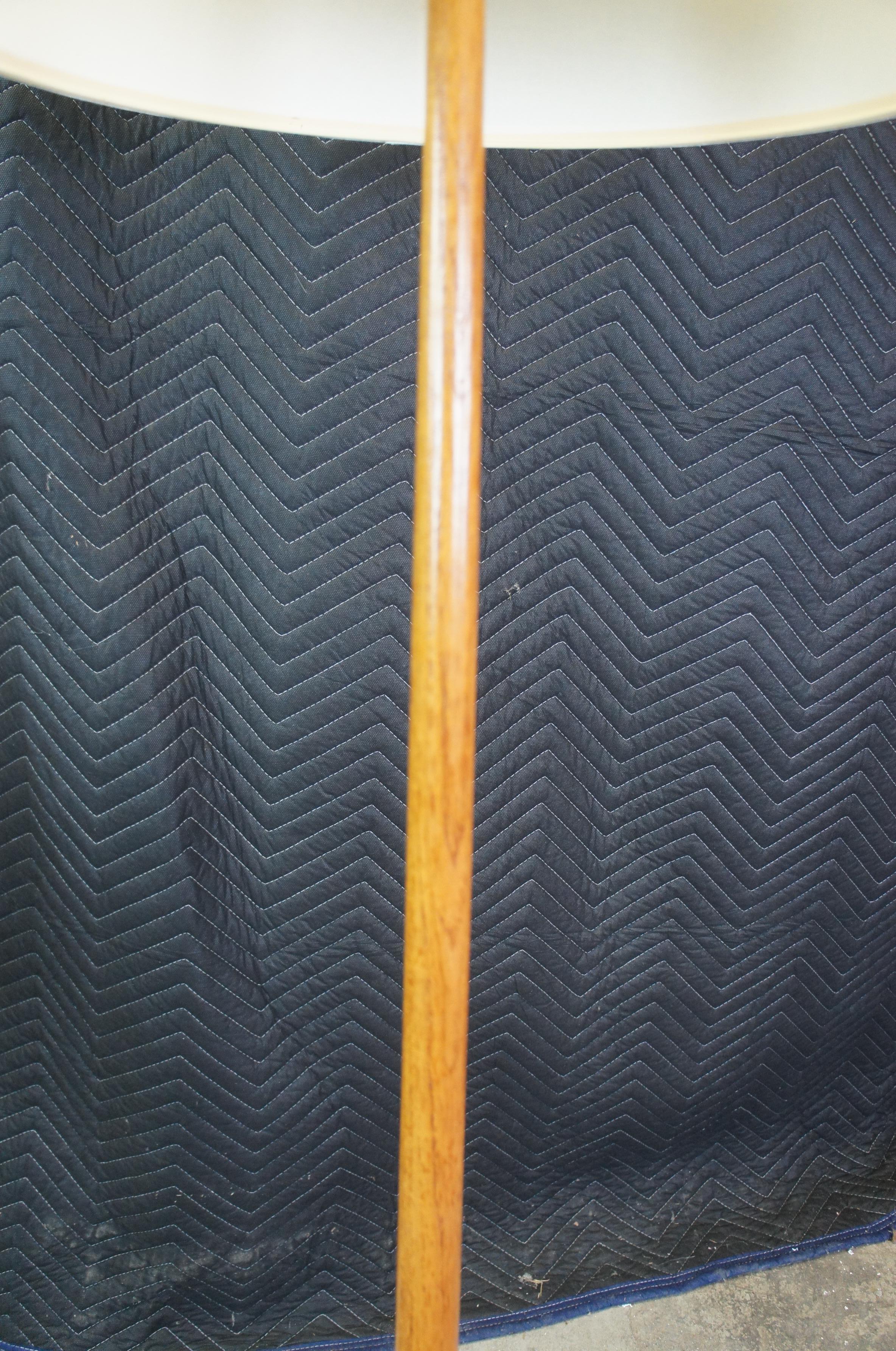 George Kovacs Swedish Mid Century Modern Teak Floor Lamp Minimalist MCM In Good Condition In Dayton, OH