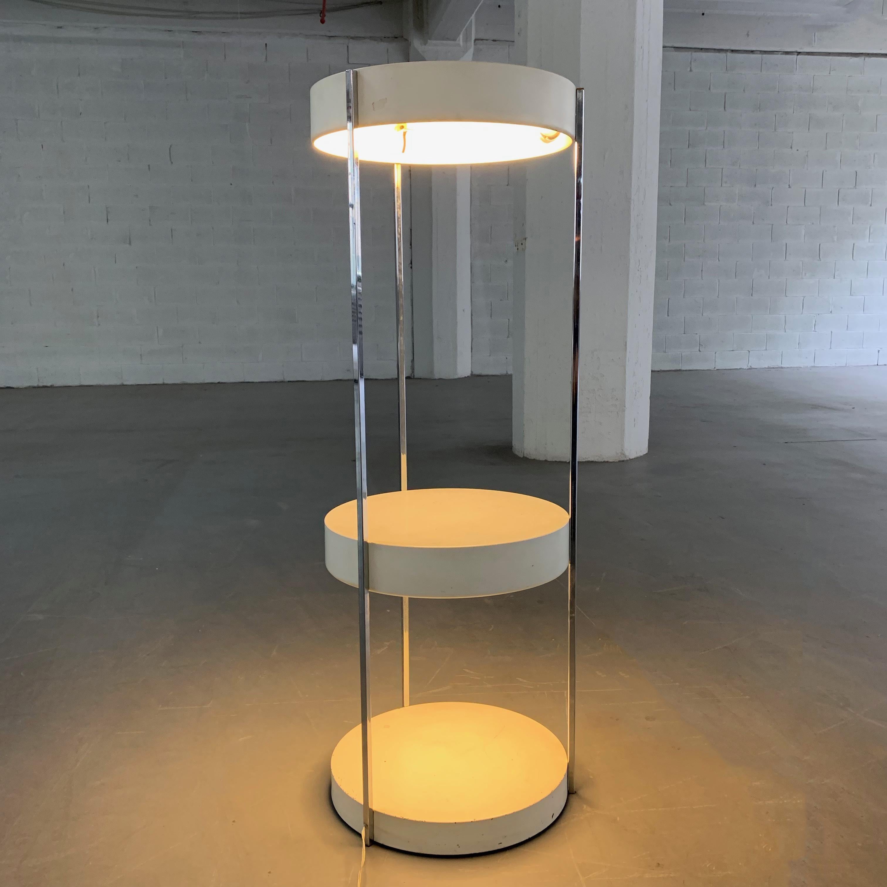 20th Century George Kovacs Tiered Floor Lamp Shelf Unit Etagere