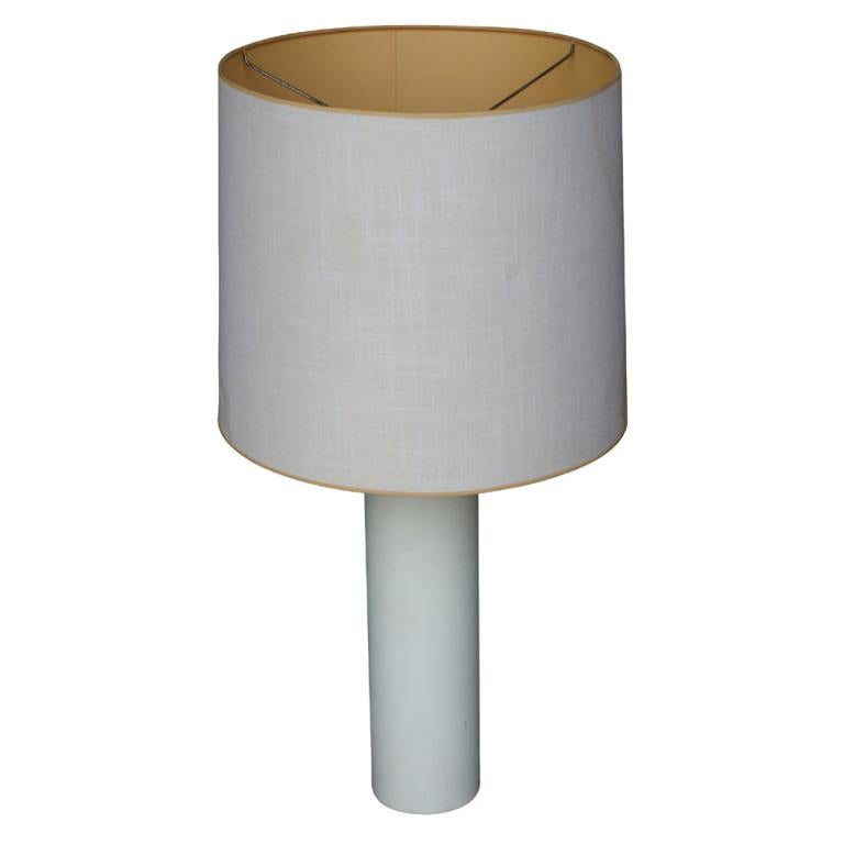 George Kovacs White Leather Table Lamp