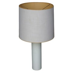 Retro George Kovacs White Leather Table Lamp