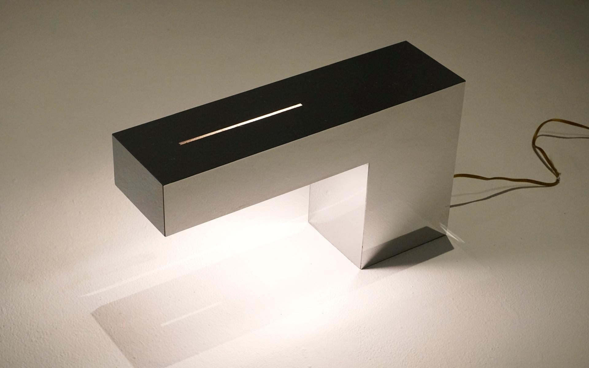 George Kovaks Table / Desk Lamp, Chrome, Right Angle Cantilever Design, Works 2
