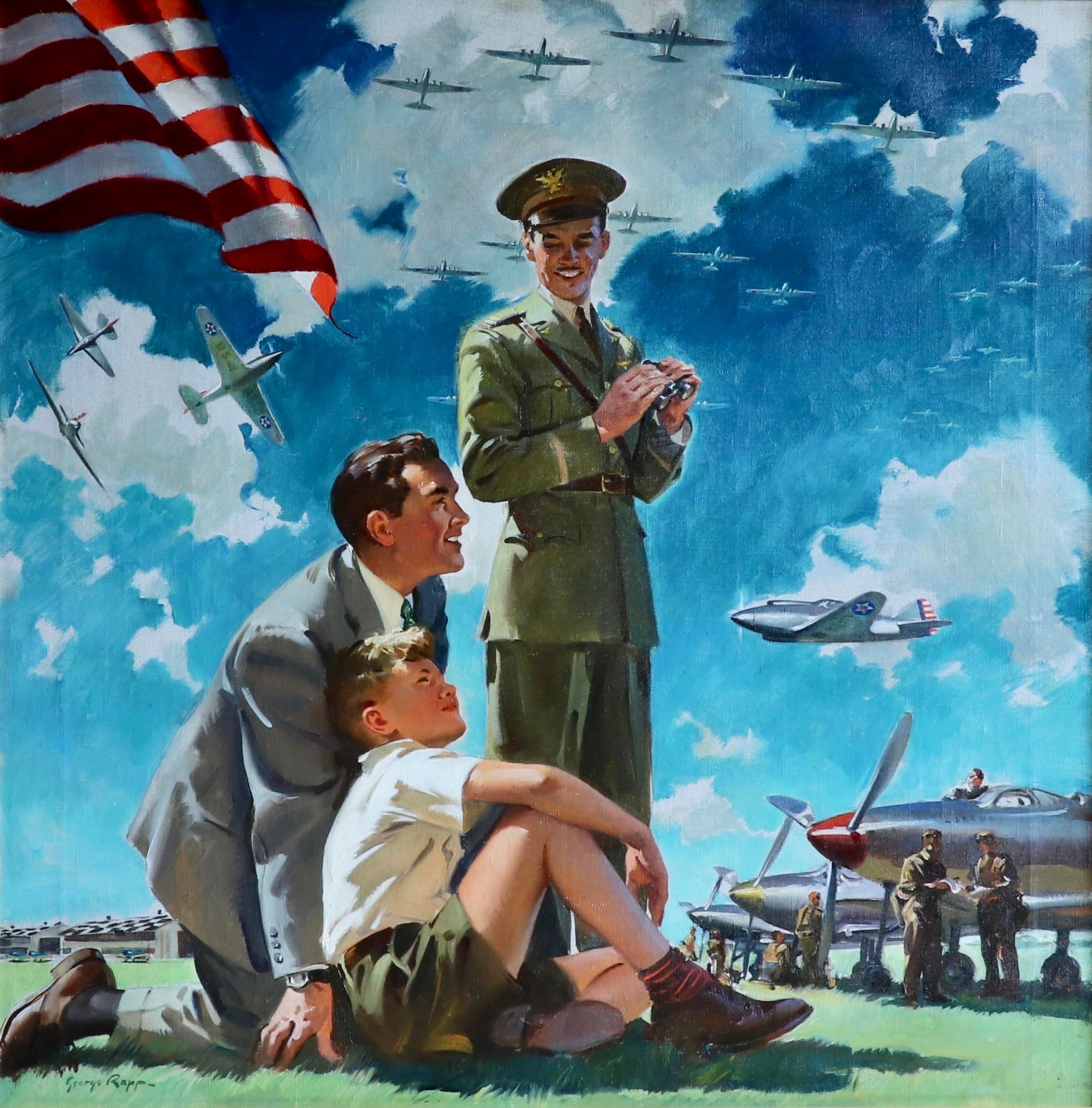 The Air Show, Original illustration for Goodyear Promotional Calendar