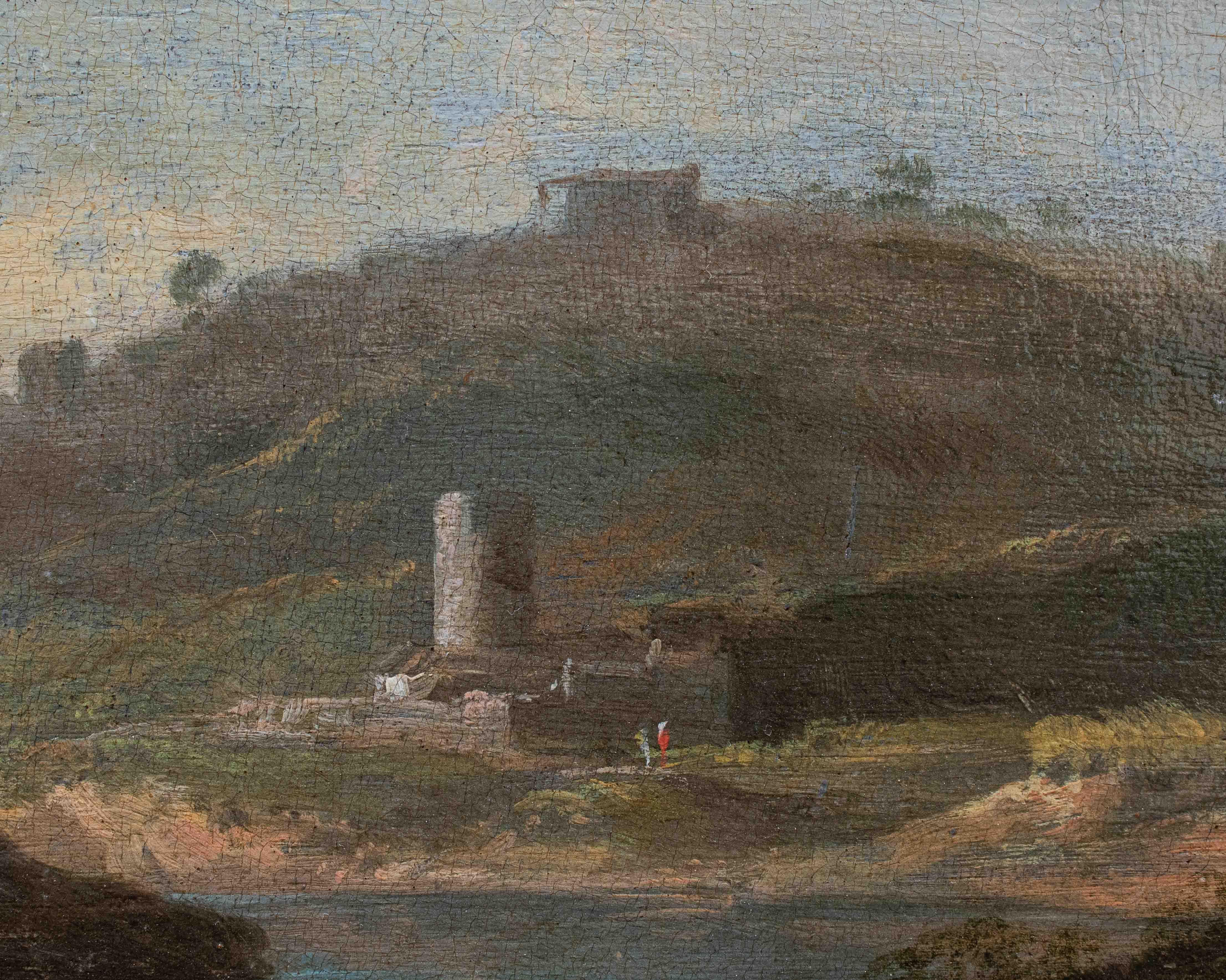 Peinture à l'huile sur toile de George Lambert du 18ème siècle représentant un paysage bucolique en vente 10