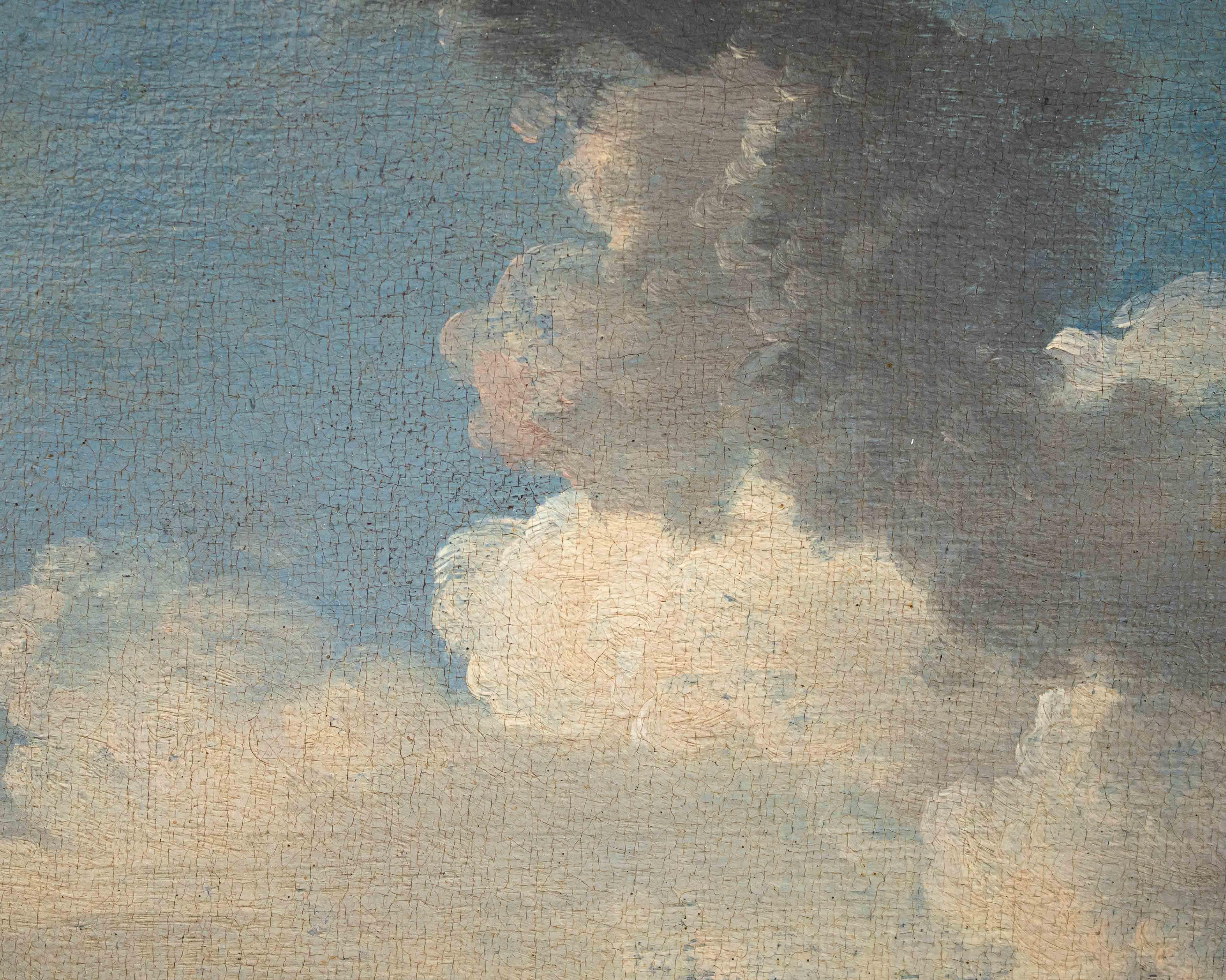 Toile Peinture à l'huile sur toile de George Lambert du 18ème siècle représentant un paysage bucolique en vente