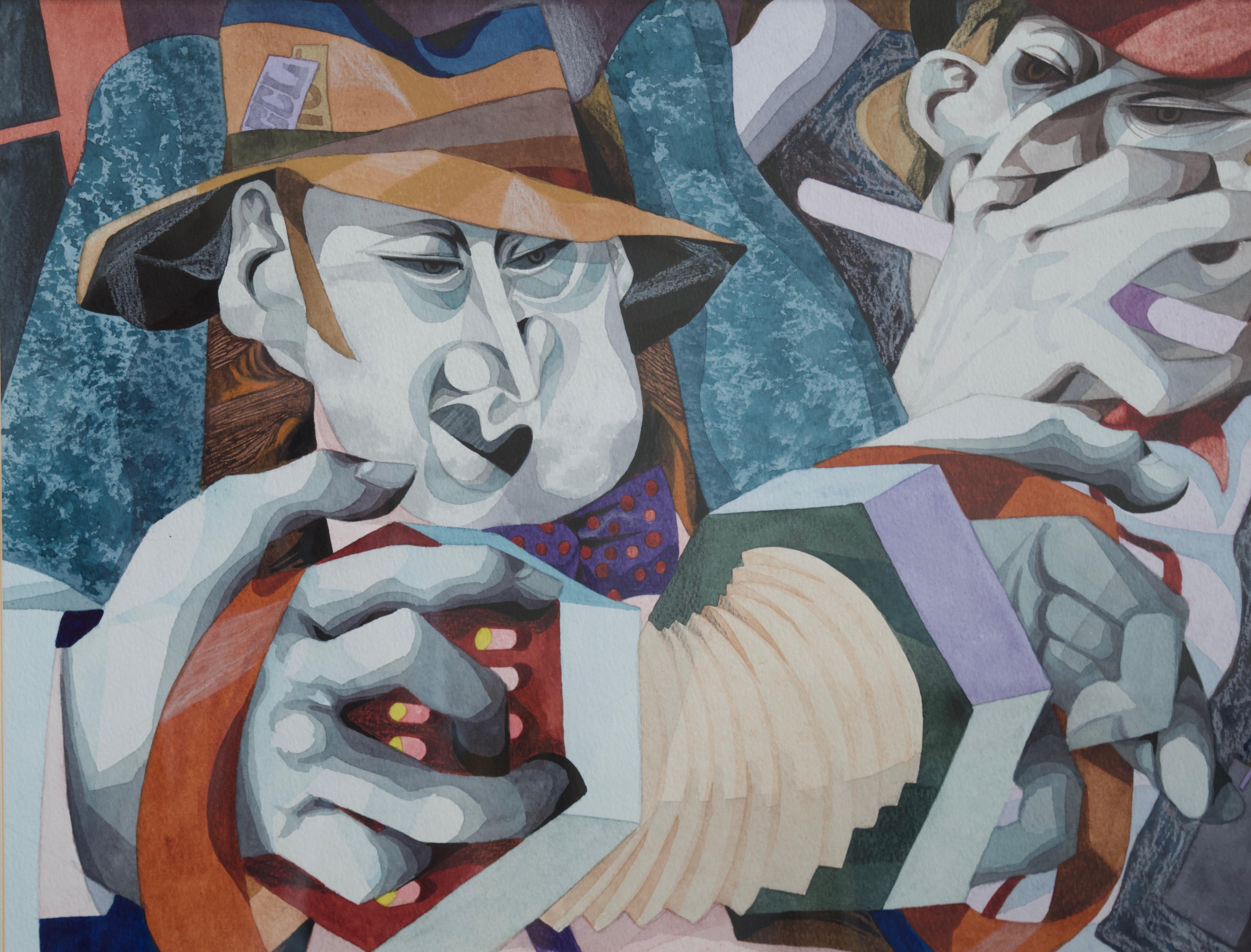 George Large, Músicos callejeros, arte cubista en venta 1