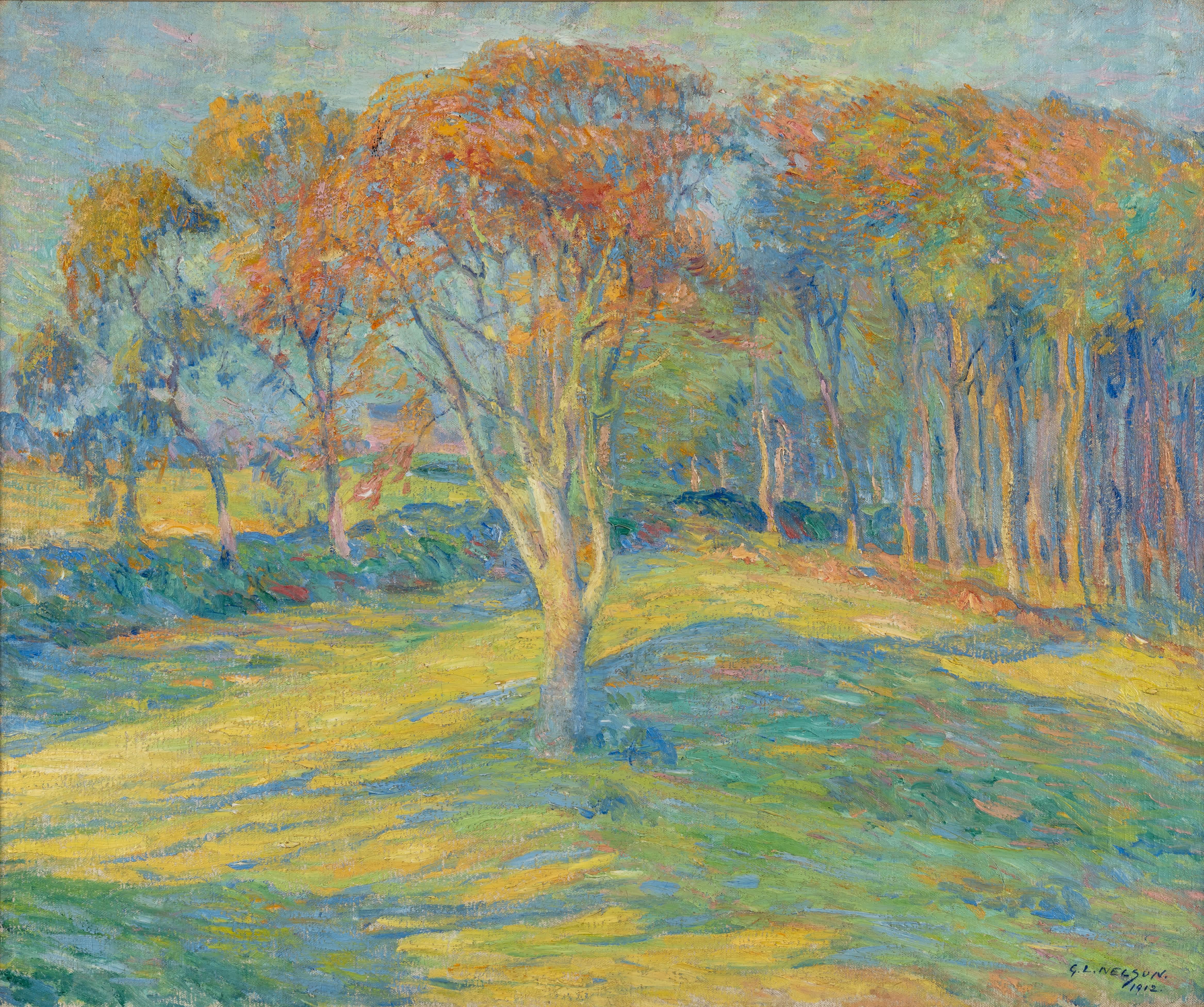 Paisaje de primavera - Painting de George Laurence Nelson