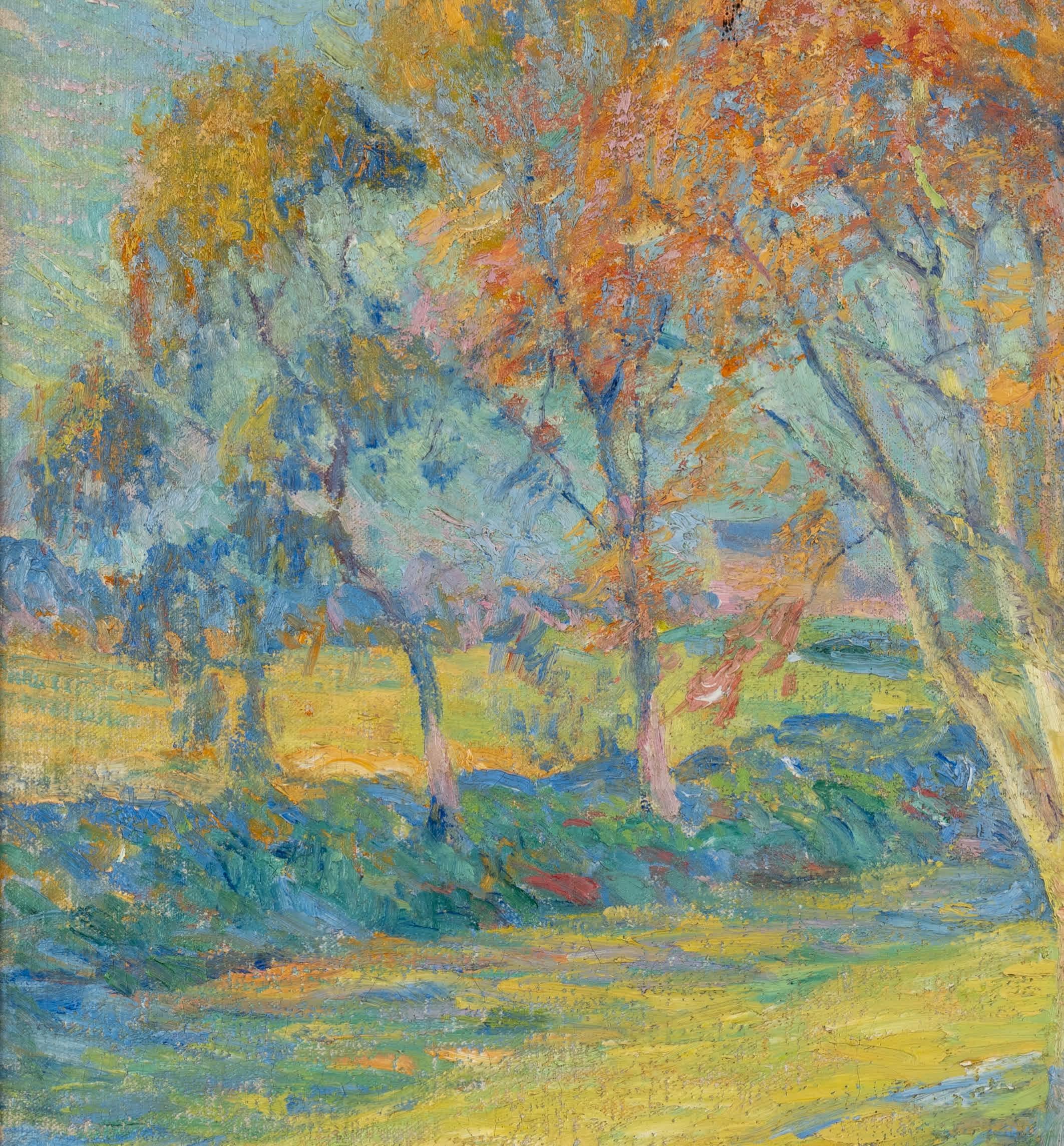 Paisaje de primavera - Landscape Painting Marrón de George Laurence Nelson