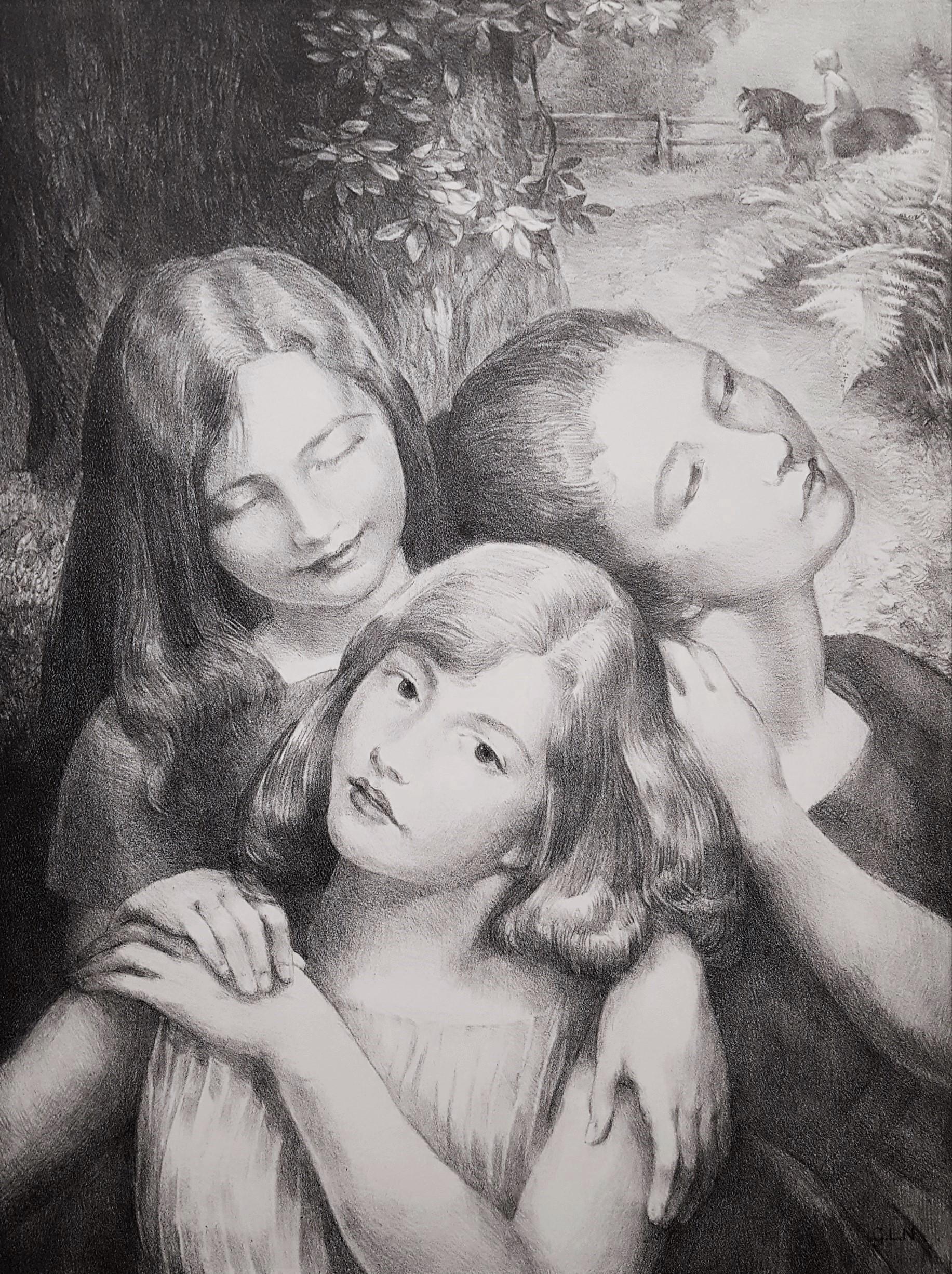 George Laurence Nelson Figurative Print - Three Friends