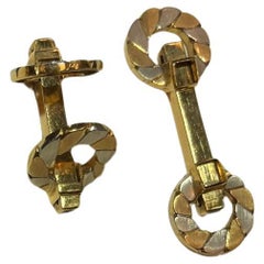 George Lenfant Folding Two Tone 18k Gold Cufflinks George Lenfant Folding Two Tone 18k Gold Cufflinks