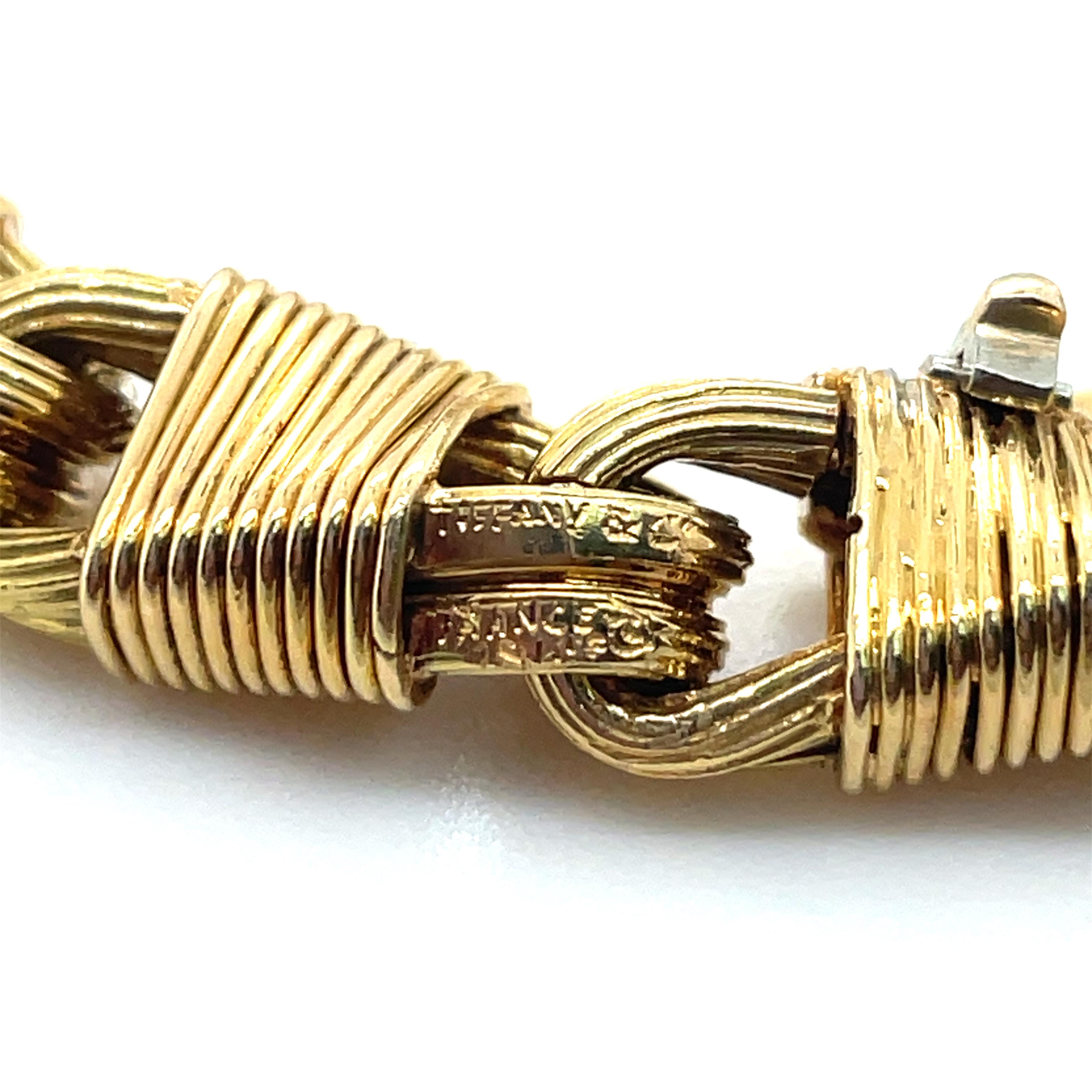 George L'Enfant for Tiffany & Co. France, Mid-Century 18K Yellow Gold Bracelet For Sale 1
