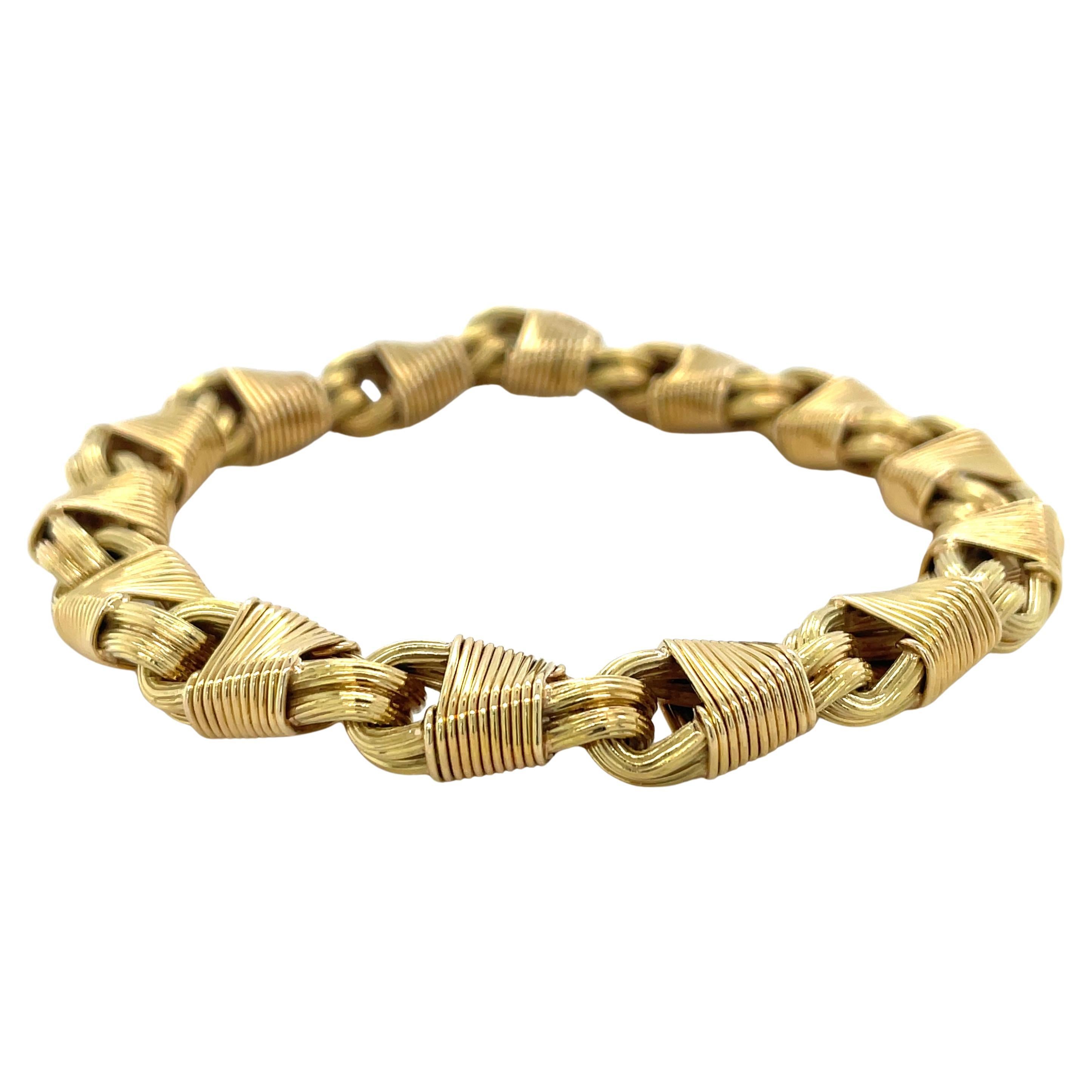 George L'Enfant for Tiffany & Co. France, Mid-Century 18K Yellow Gold Bracelet