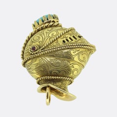 George L'Enfant for Tiffany & Co. Medieval Jousting Helmet Flip Watch Pendant