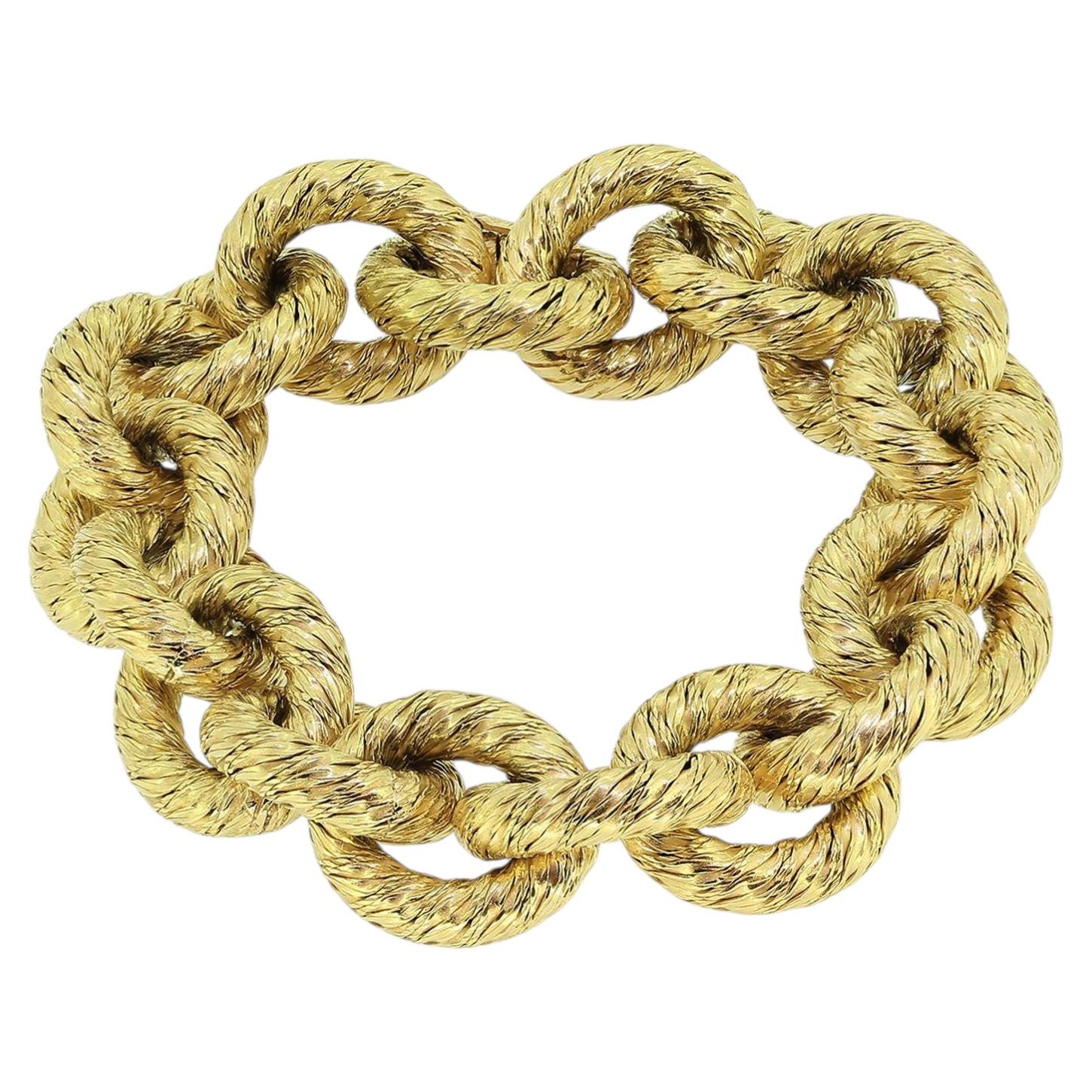 Bracciale a maglie testurizzate "Georges L'Enfant" di Van Cleef & Arpels in vendita