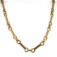 Georges L'Enfant Vintage Collier à chaîne en or jaune 18 carats