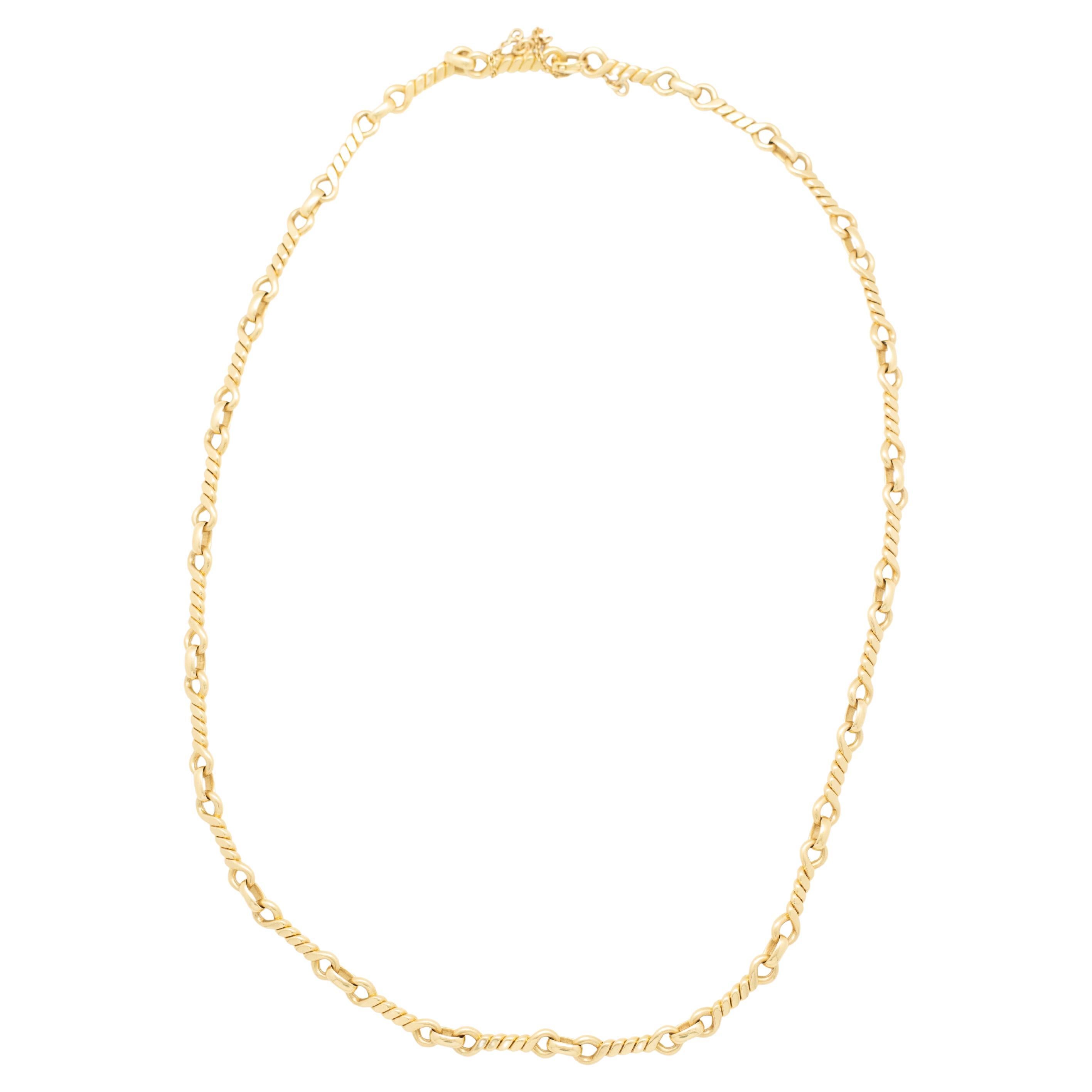 Georges L'Enfant Vintage Collier à chaîne en or jaune 18 carats