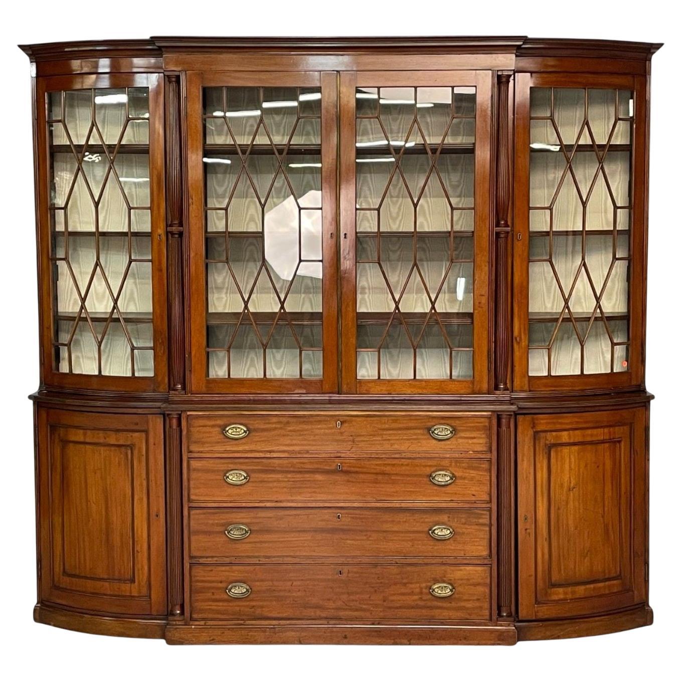 George lll, Mogano, Grande vetrina o libreria, Inghilterra, XVIII secolo