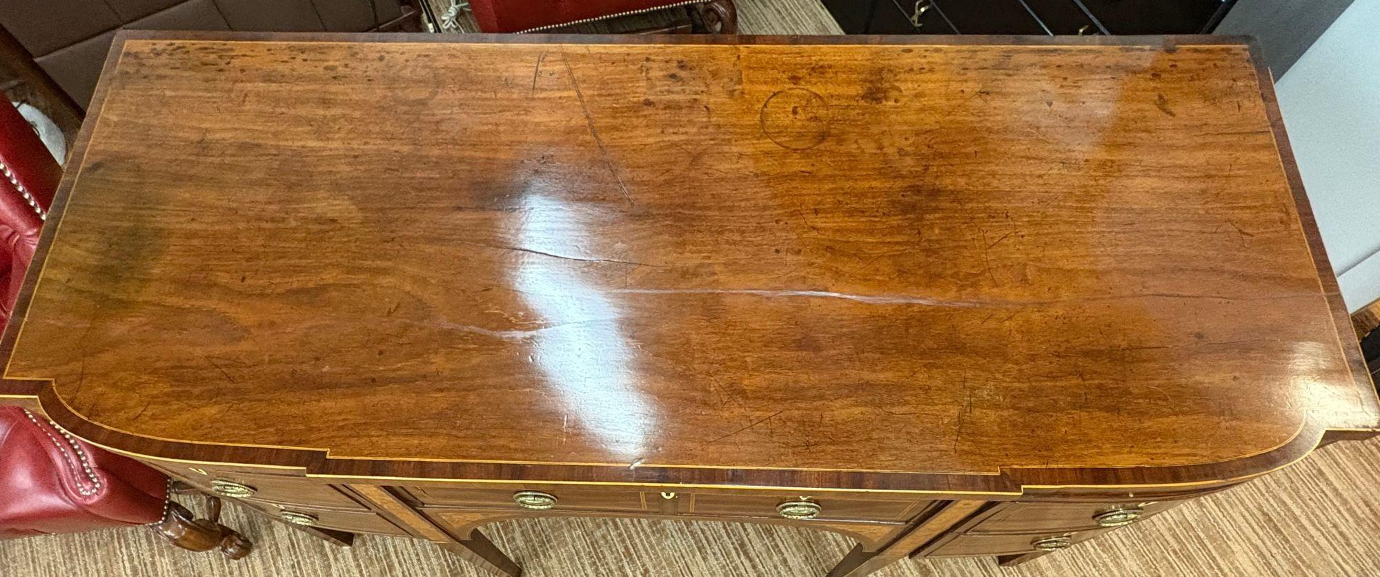 19th Century George lll, Mahogany, Satinwood Inlay, Sideboard, England, 18th/19th C. For Sale