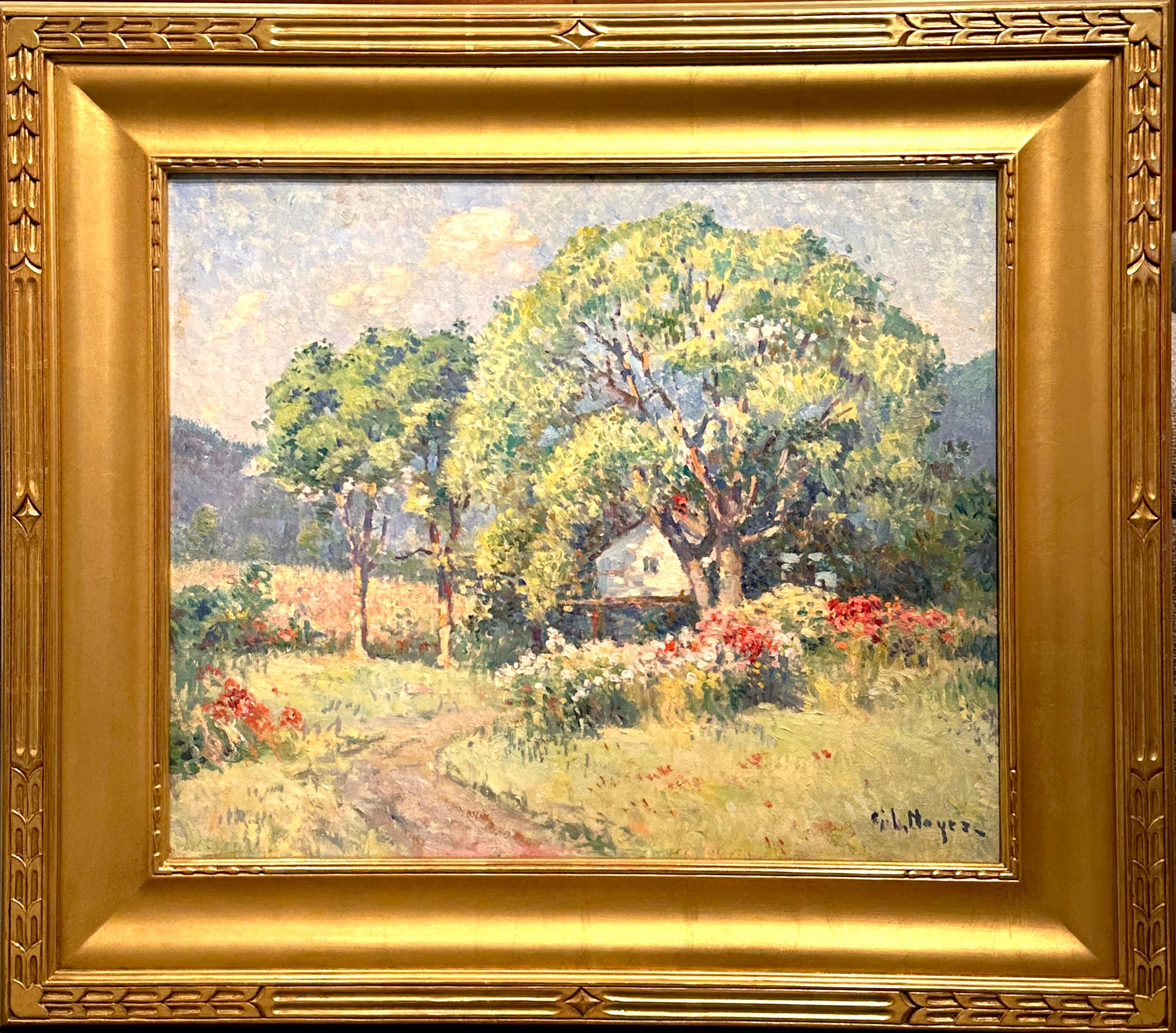 Pintor impresionista del siglo XX GL Noyes Paisaje de Vermont - Painting de George Loftus Noyes